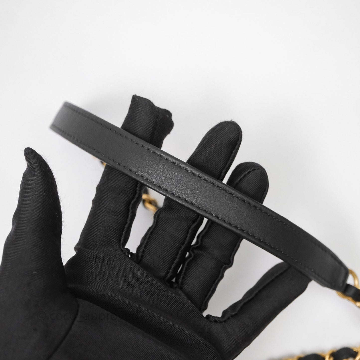 Chanel Mini Flag Bag Black & Grey Tweed Aged Gold Hardware