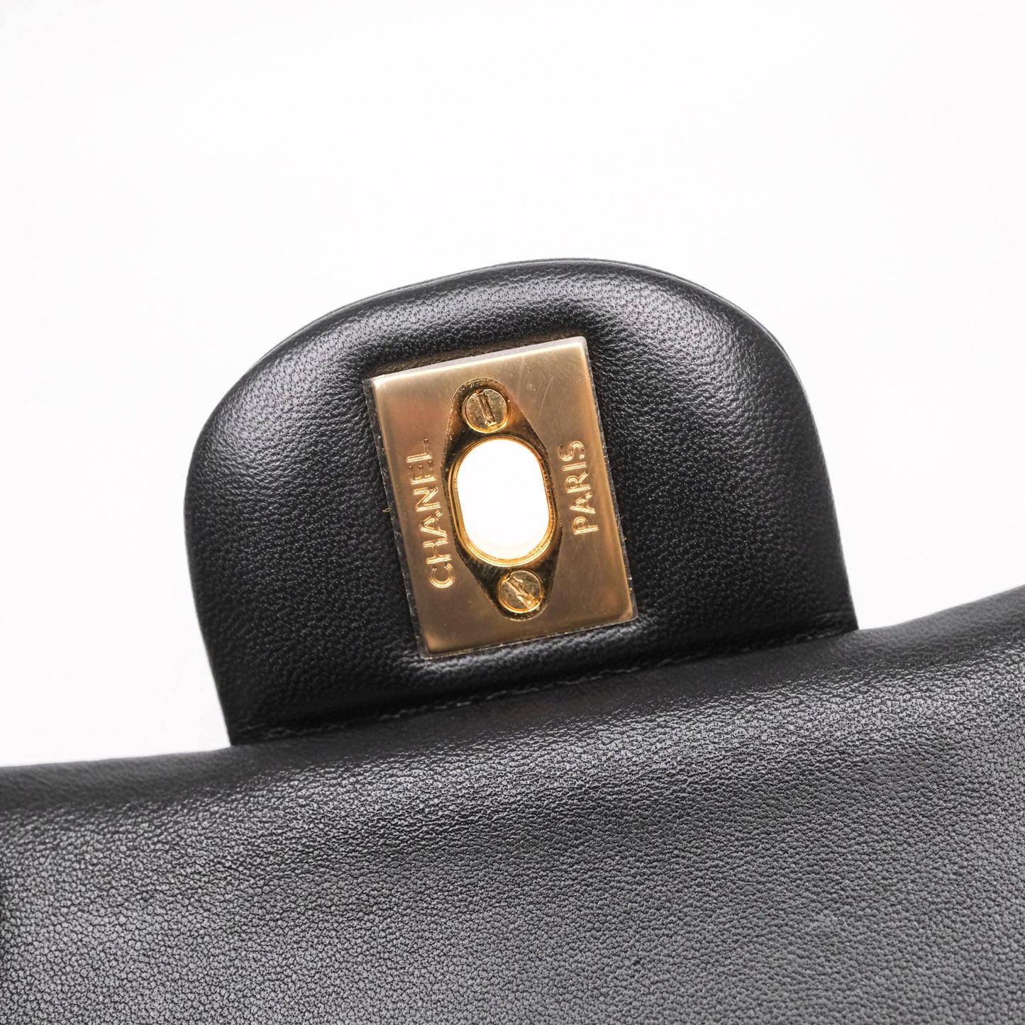 Chanel Small Classic Flap Quilted Black Lambskin Gold Hardware
