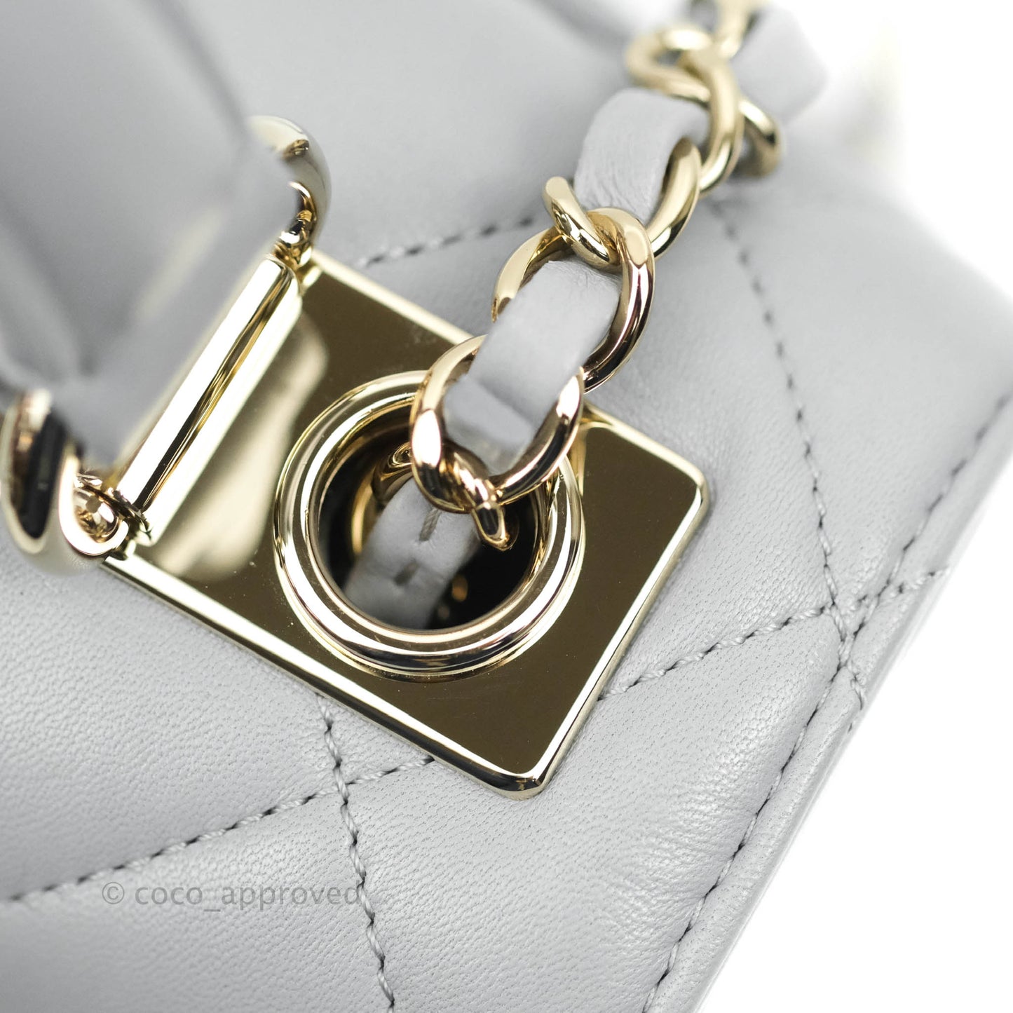 Chanel Quilted Trendy CC Small Grey Lambskin Gold Hardware
