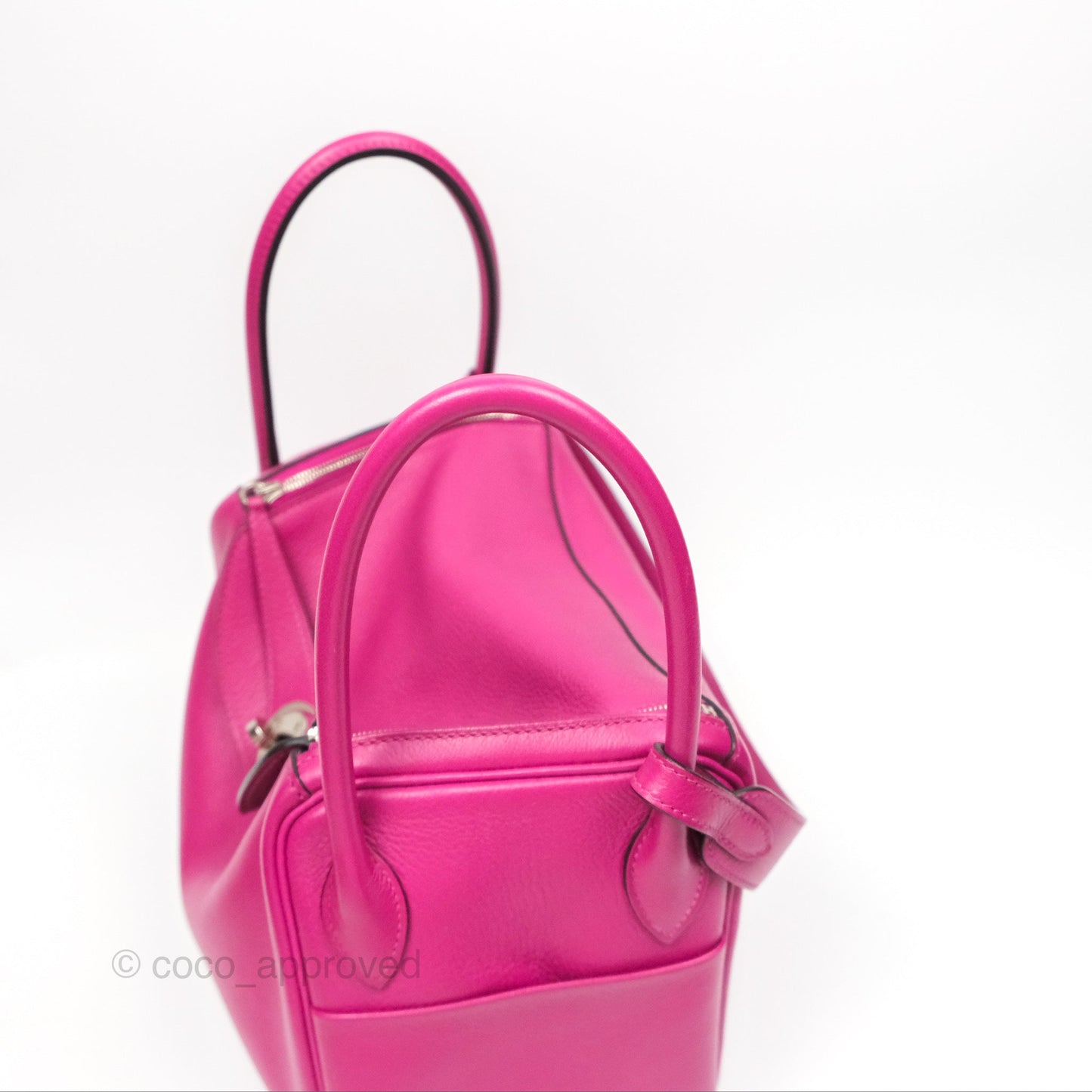 Hermès Lindy 26 Rose Pourpre Evercolor Palladium Hardware