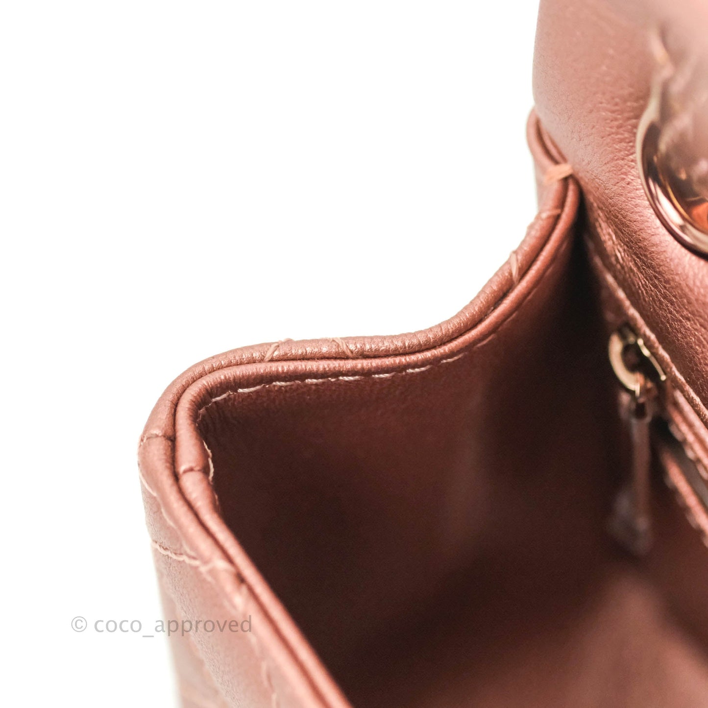 Chanel Mini Reissue 224 Metallic Calfskin Rose Gold