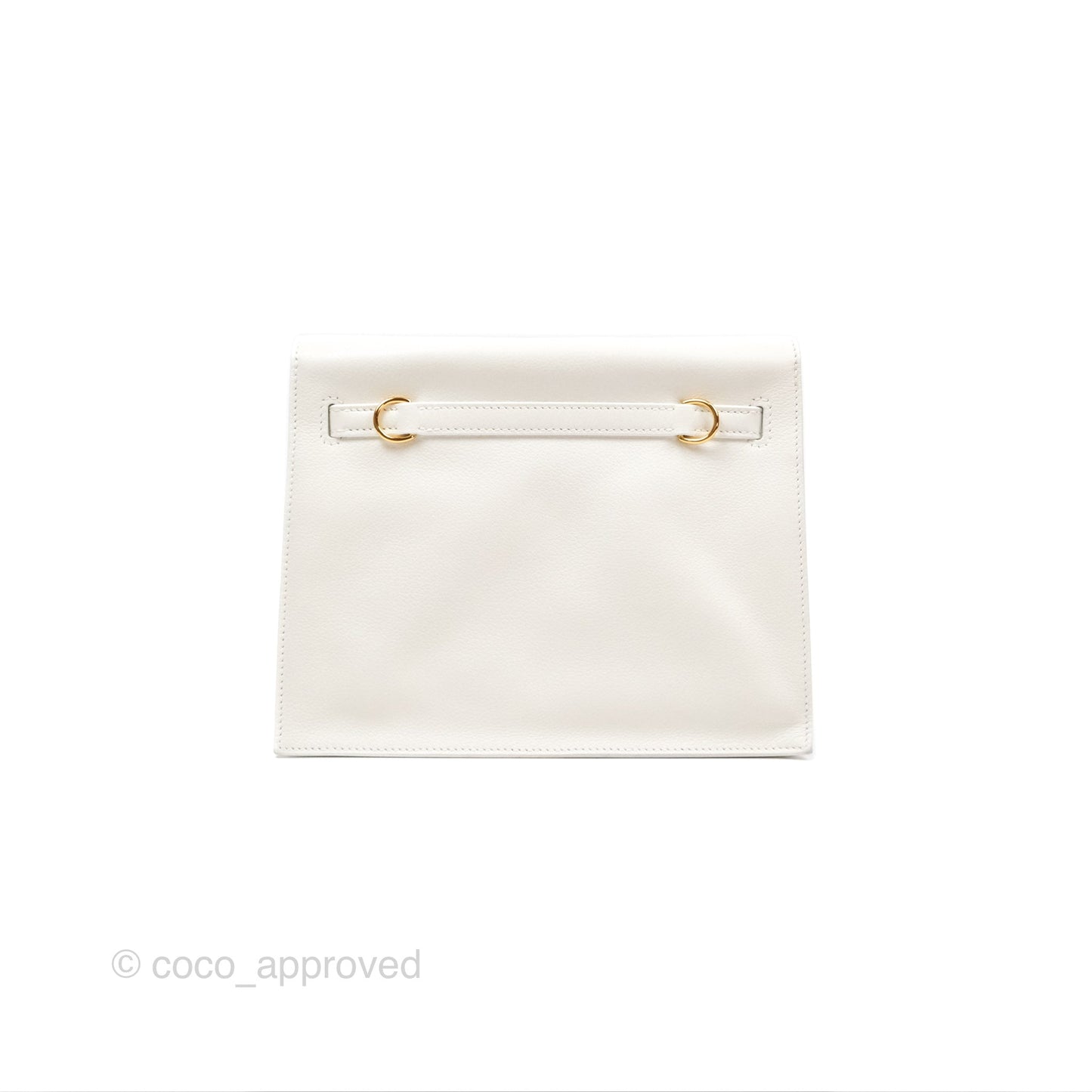 Hermès Kelly Danse II Bag White Evercolor Gold Hardware