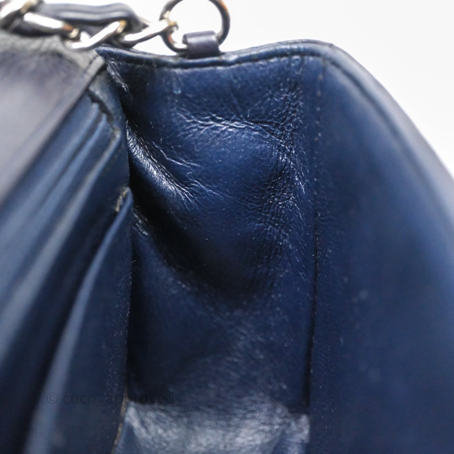 Chanel Mini Rectangular Quilted Dark Navy Caviar Silver Hardware
