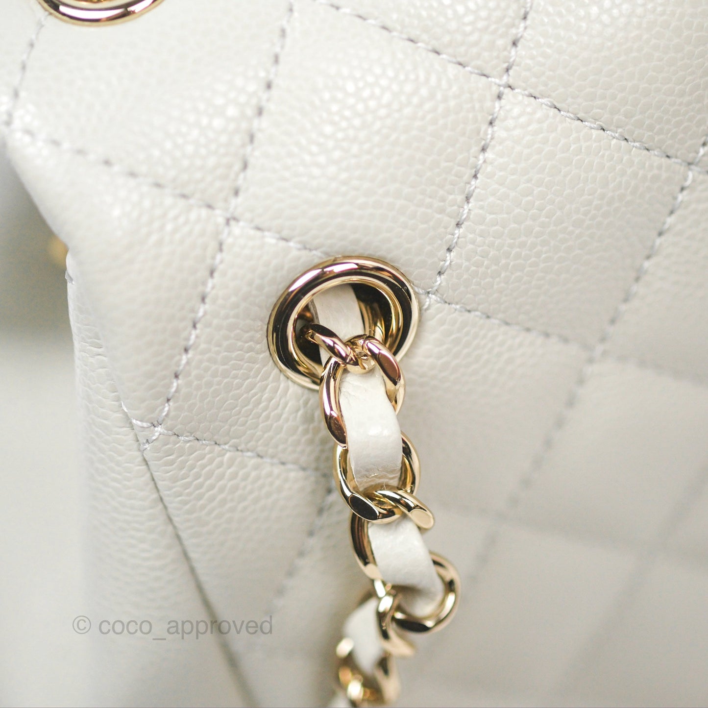 Chanel Small Duma Backpack Caviar Pale Grey Gold Hardware 23K