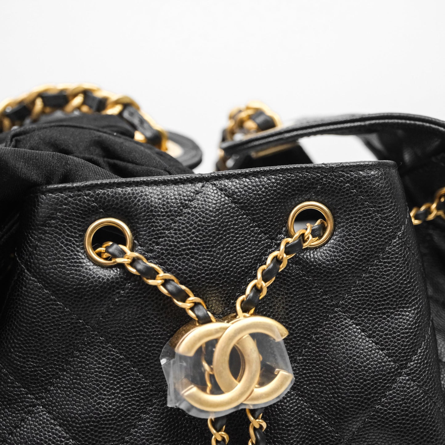 Chanel 25 Medium Black Caviar Aged Gold Hardware