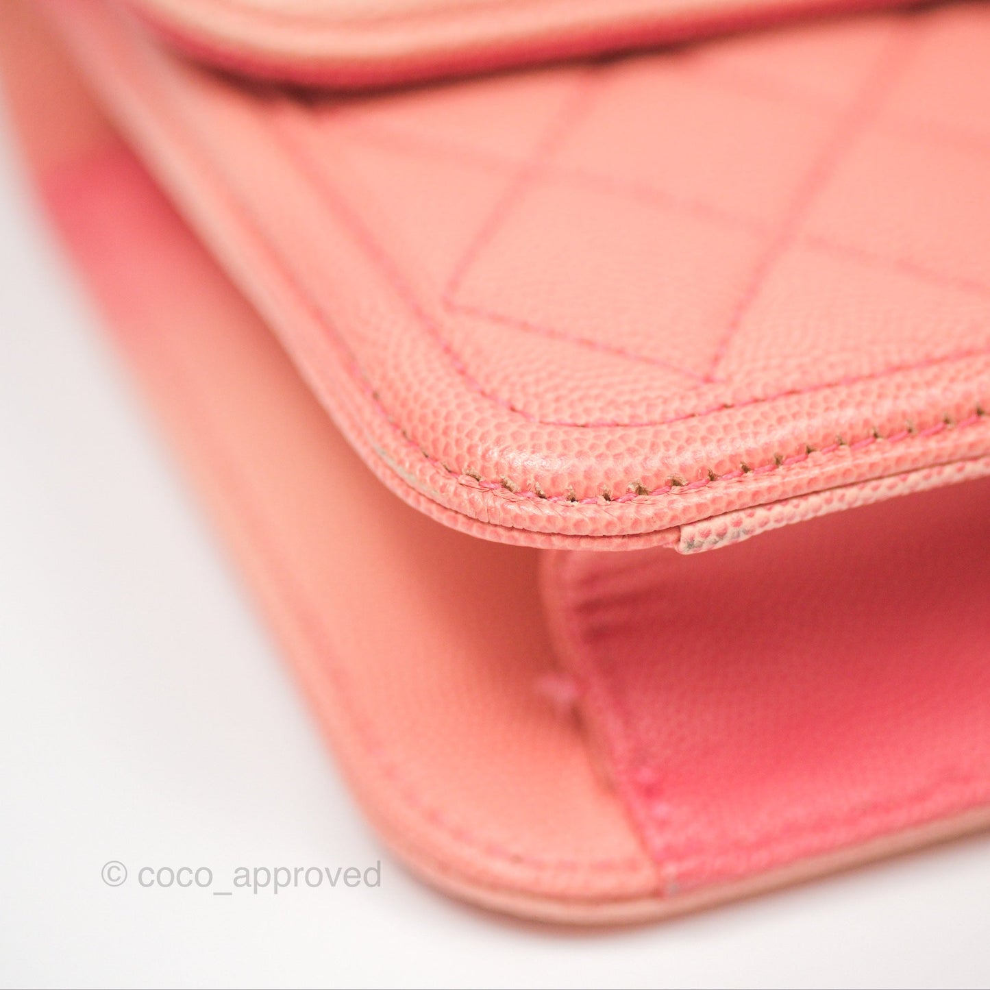 Chanel Sunset On The Sea Flap Bag Pink Caviar Aged Gold Hardware