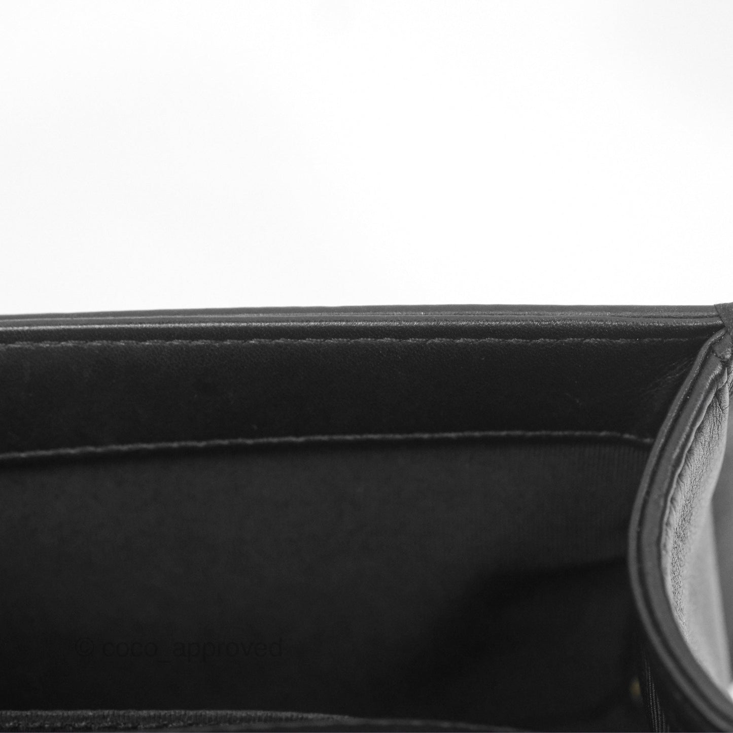 Chanel Small Boy Black Calfskin Ruthenium Hardware