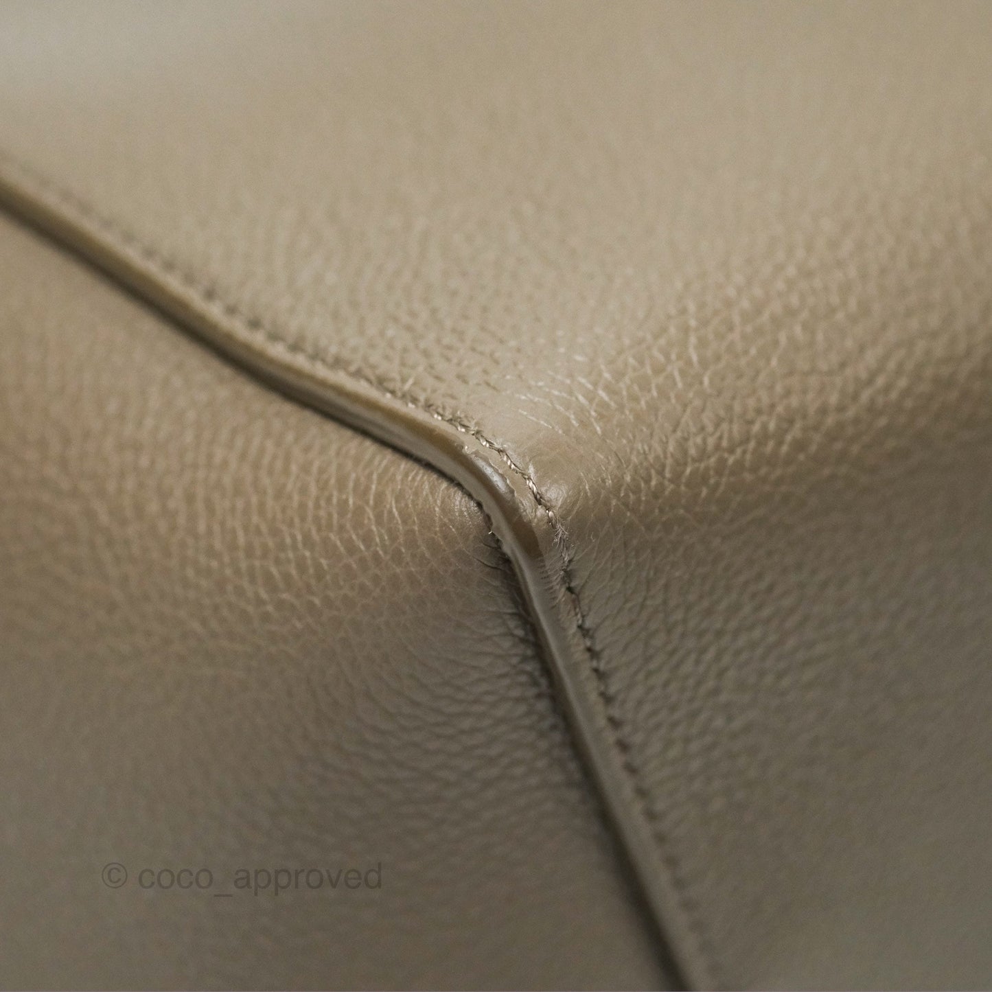 Celine Small Sangle Bucket Bag Taupe Grained Calfskin Gold Hardware