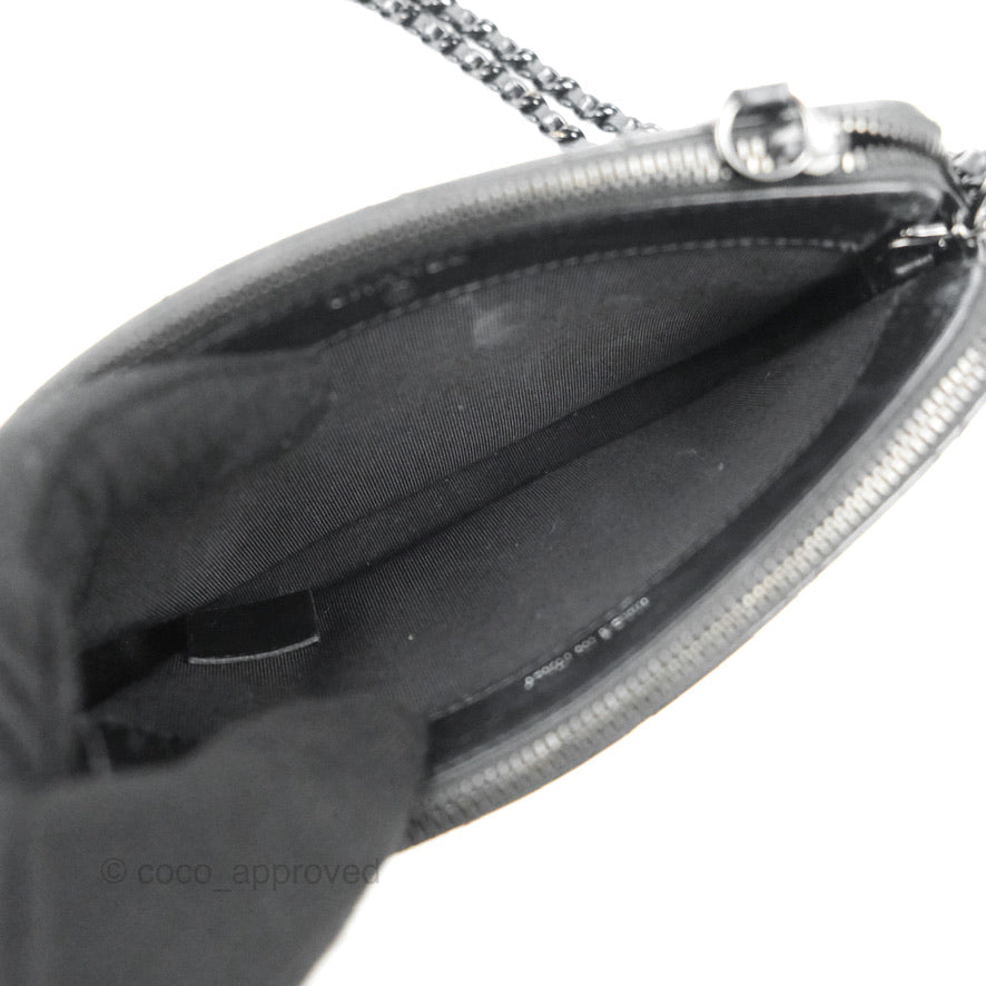 Chanel Gabrielle Clutch With Chain Aged Calfskin So Black