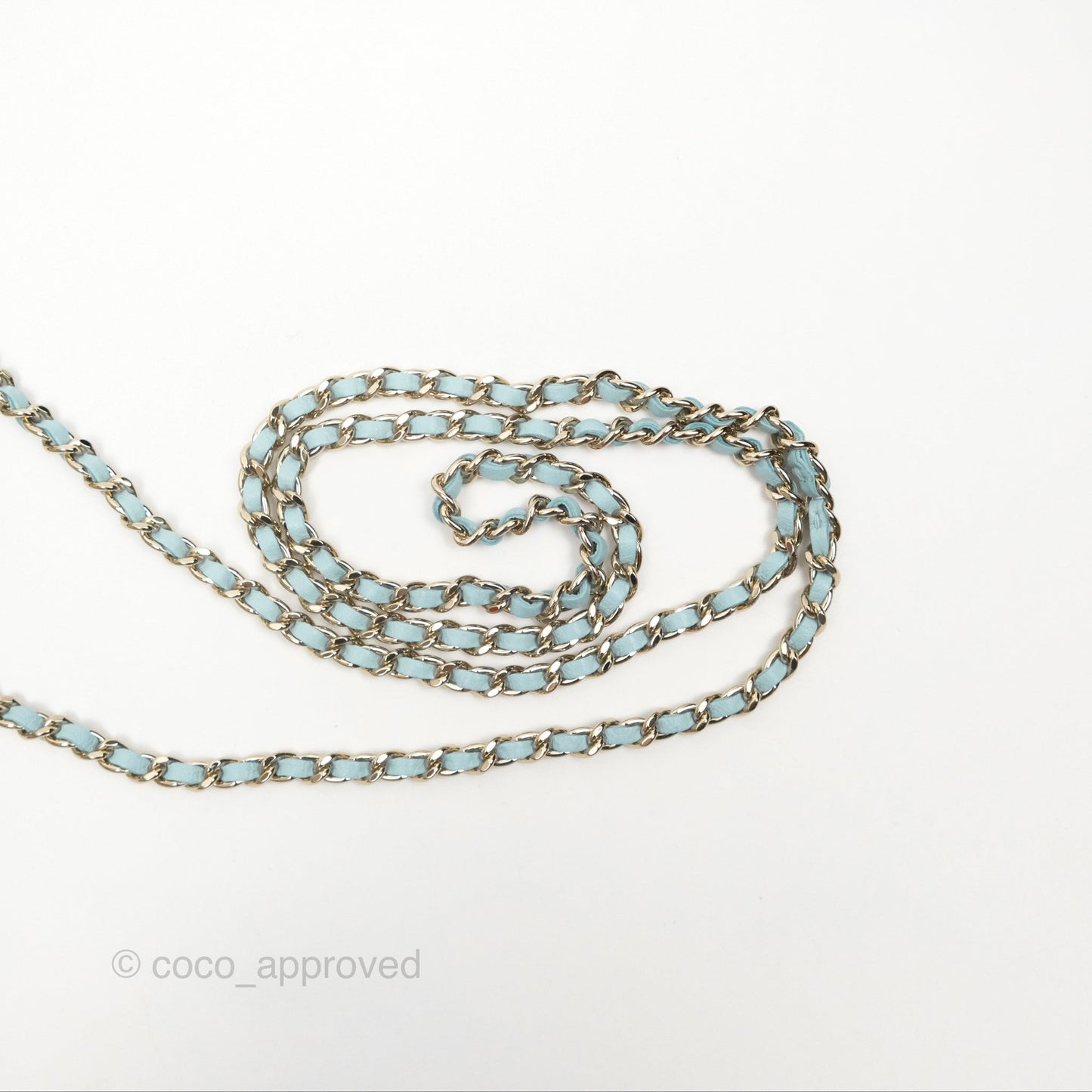 Chanel Mini Quilted Trendy CC Clutch With Chain Tiffany Blue Lambskin Gold Hardware