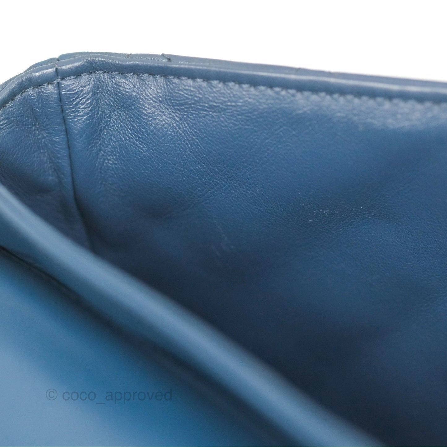 Chanel Top Handle Bag Green Blue Orylag Fur 17A
