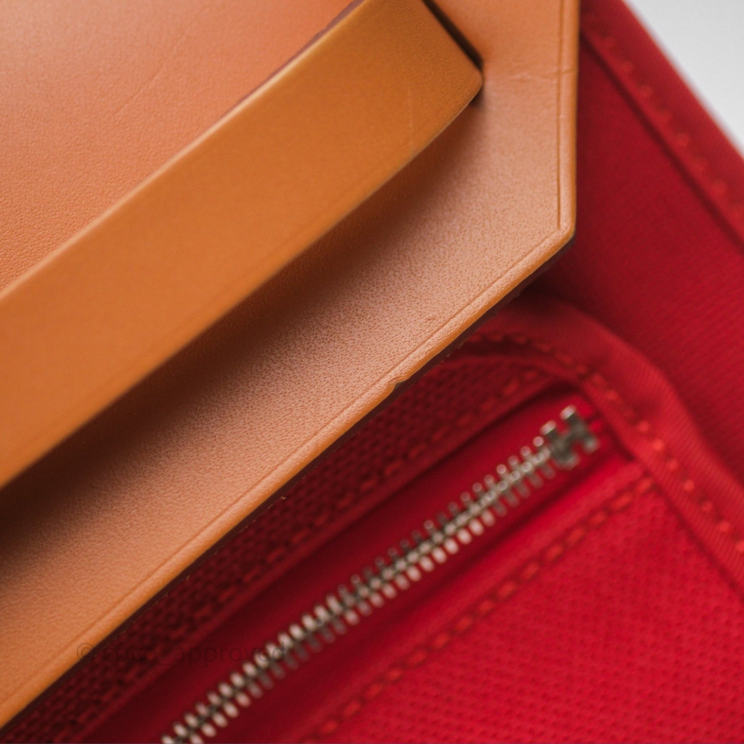 Hermès Herbag Zip 31 Red/Natural Canvas Palladium Hardware