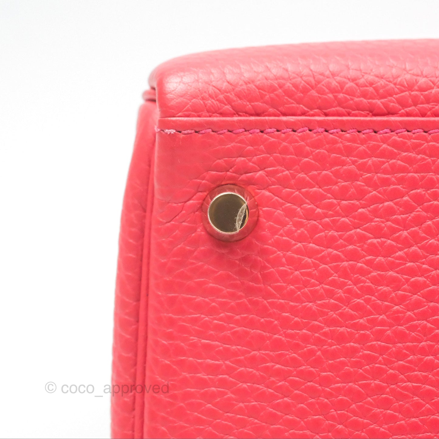 Hermès Kelly 28 Retourne Rouge Tomate S5 Clemence Gold Hardware