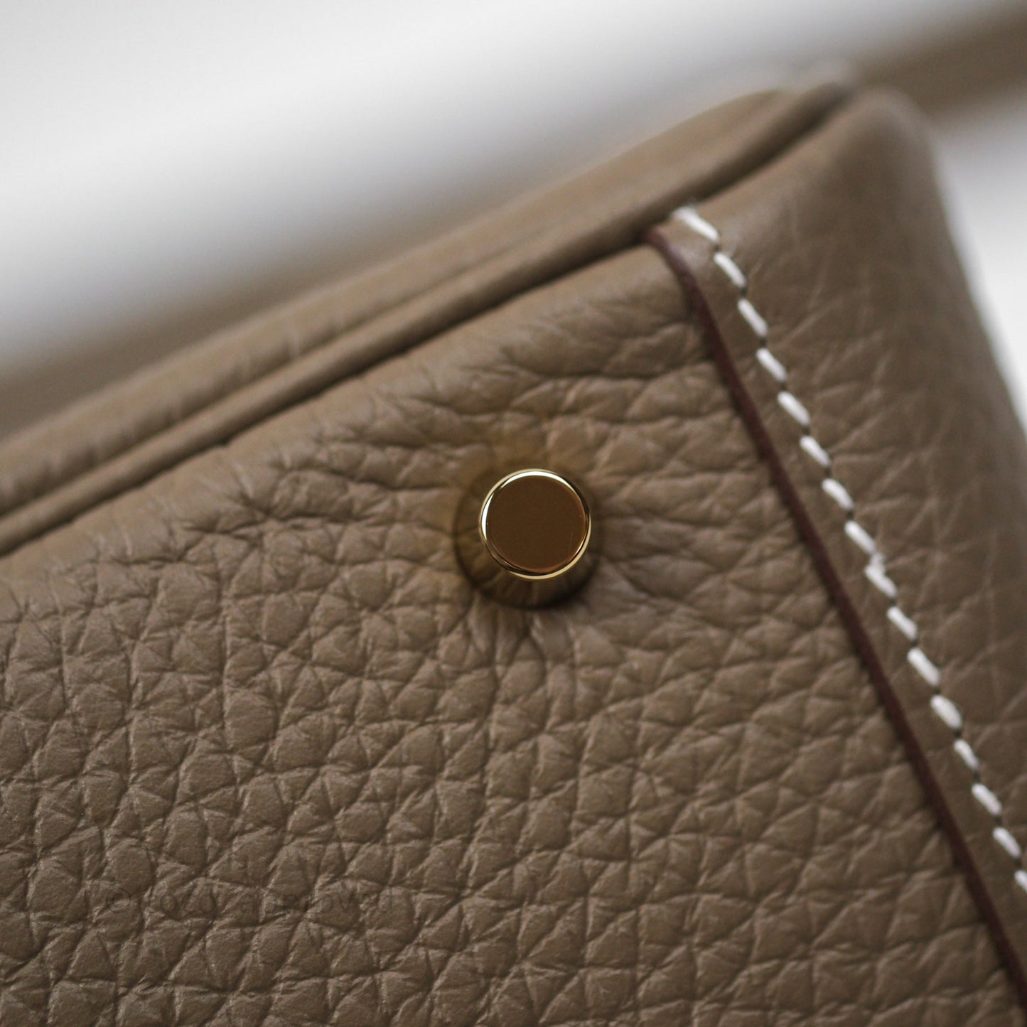 Hermès Mini Lindy 20 Etoupe 18 Clemence Gold Hardware