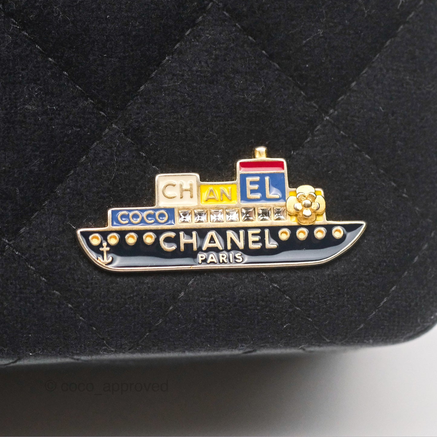 Chanel Paris-Hamburg Charms Mini Rectangular Flap Black 18C