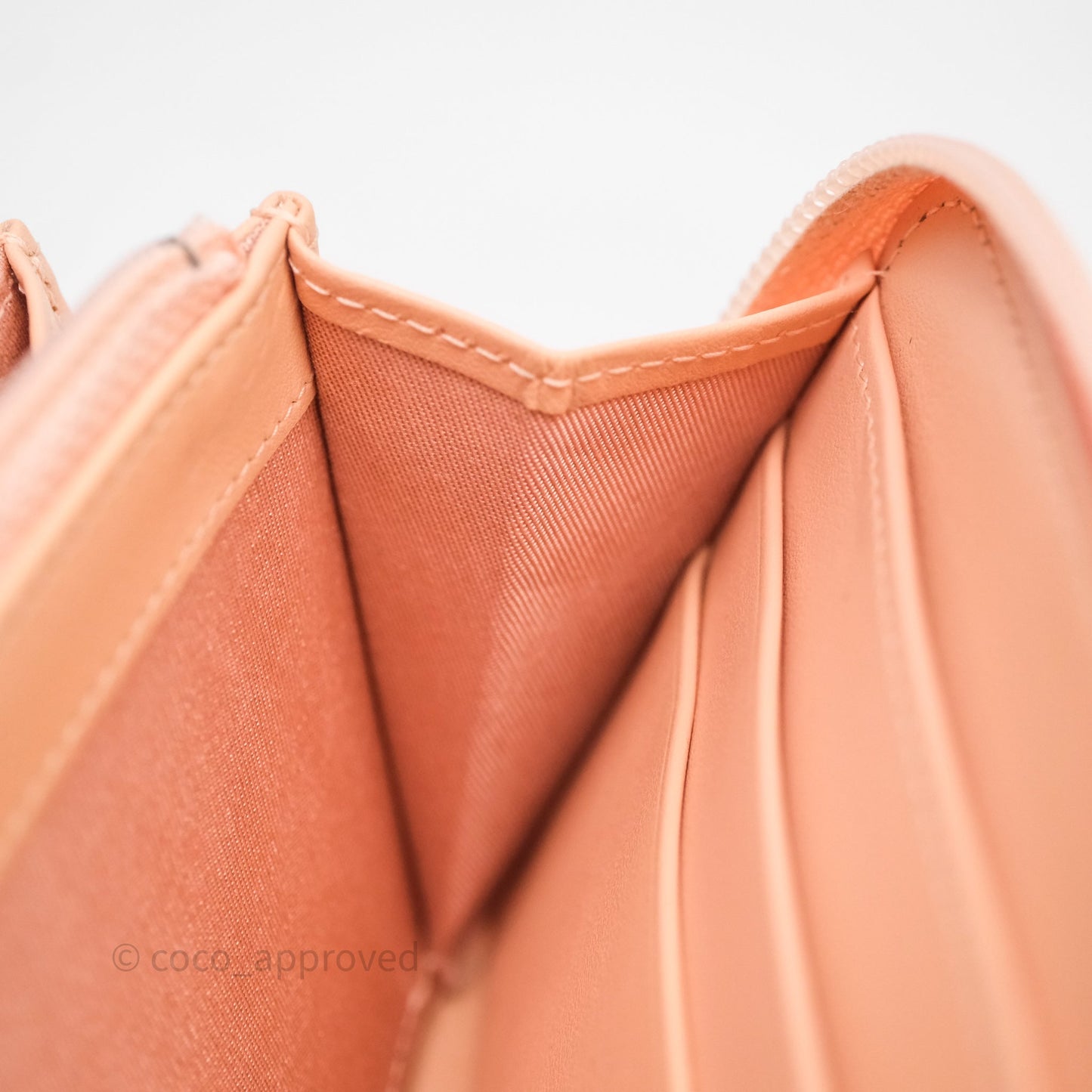 Chanel Boy Zip Long Wallet Pink Caviar Gold Hardware