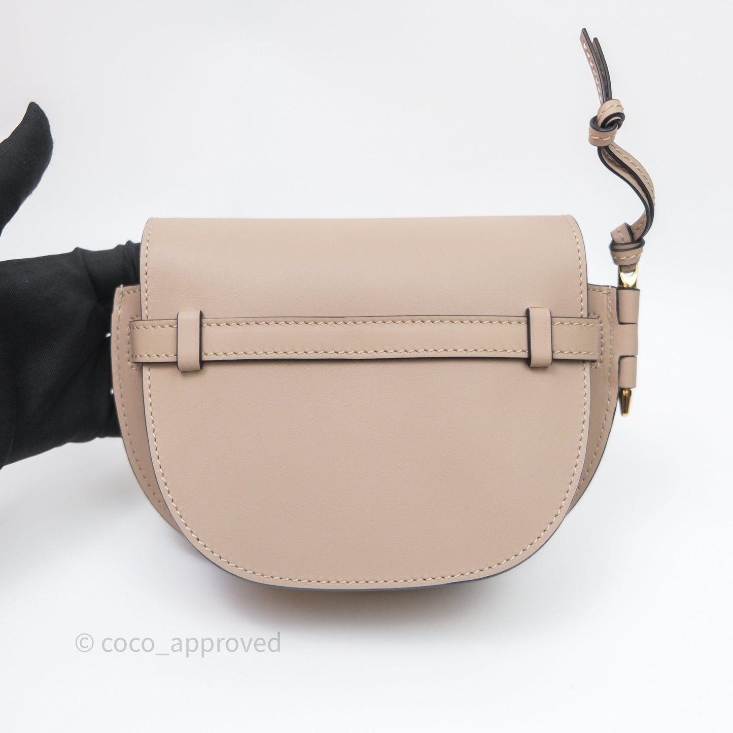 Loewe Mini Gate Dual Bag Beige Sand Soft Calfskin Jacquard Strap