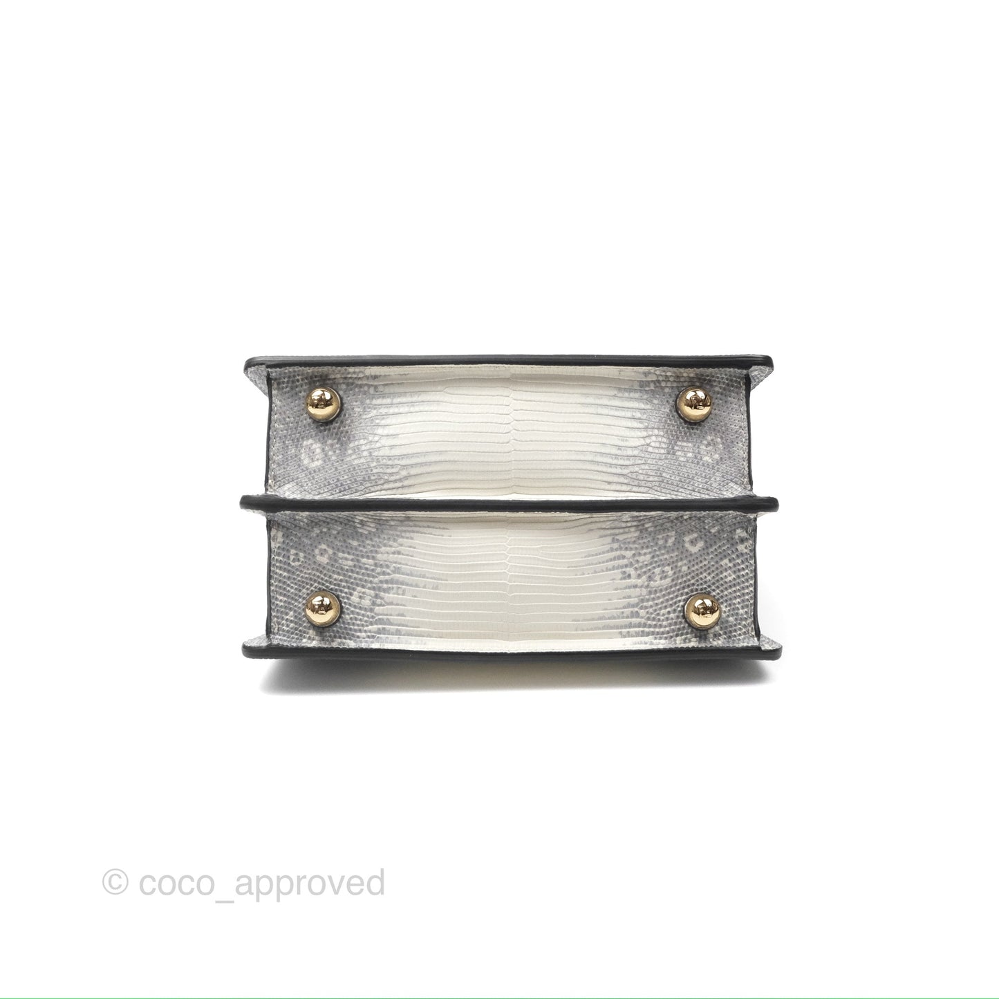 Fendi Peekaboo ISeeU Petite White lizard Leather Bag