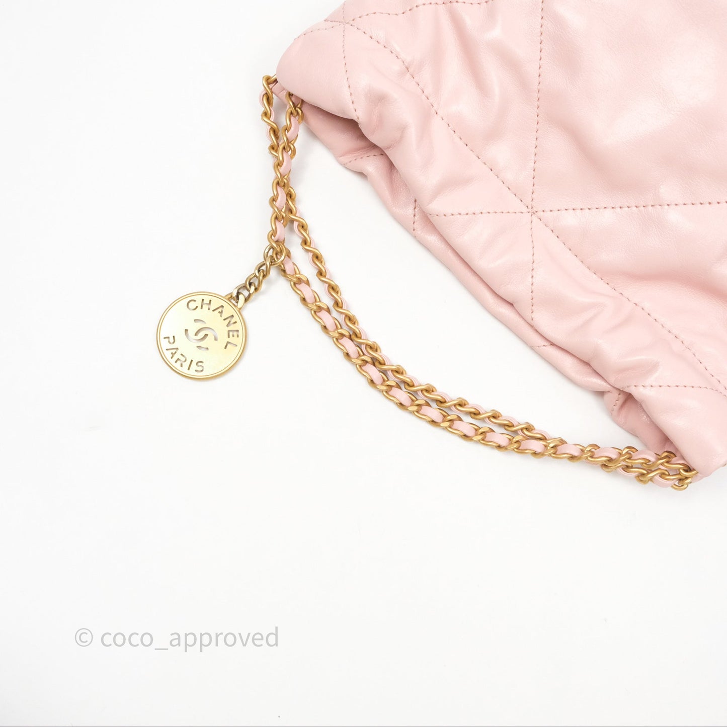 Chanel 22 Mini Bag Light Pink Crumpled Calfskin