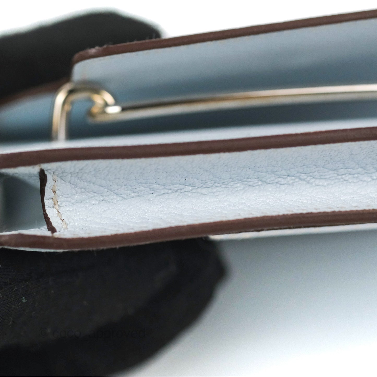 Hermès Roulis Slim Wallet Bleu Brume Chevre Mysore Palladium Hardware