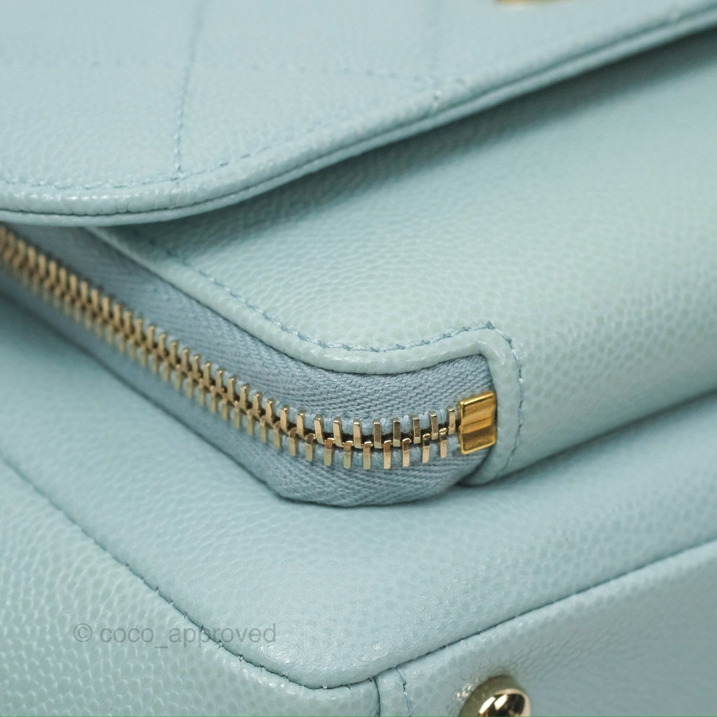 Chanel Quilted Small Business Affinity Flap Blue Caviar Gold Hardware