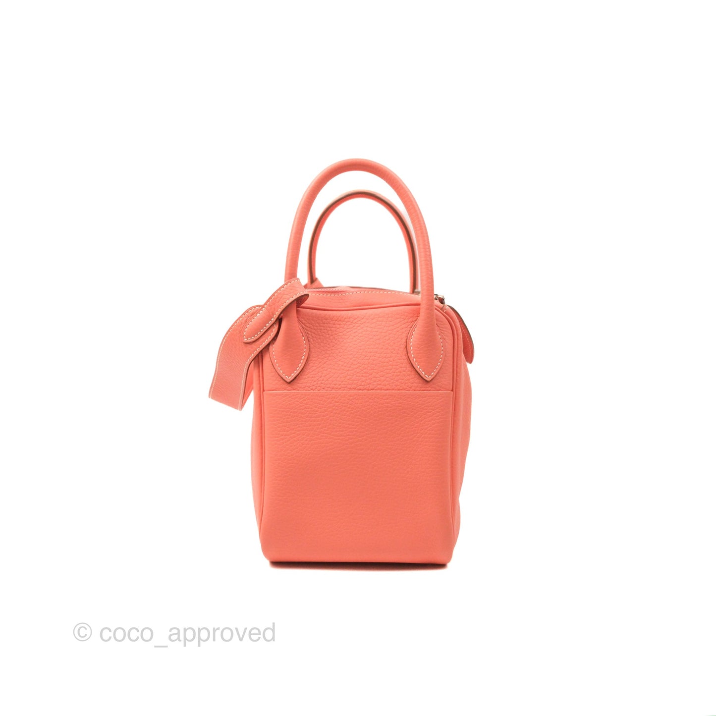 Hermès Lindy 30 Flamingo Clemence Palladium Hardware
