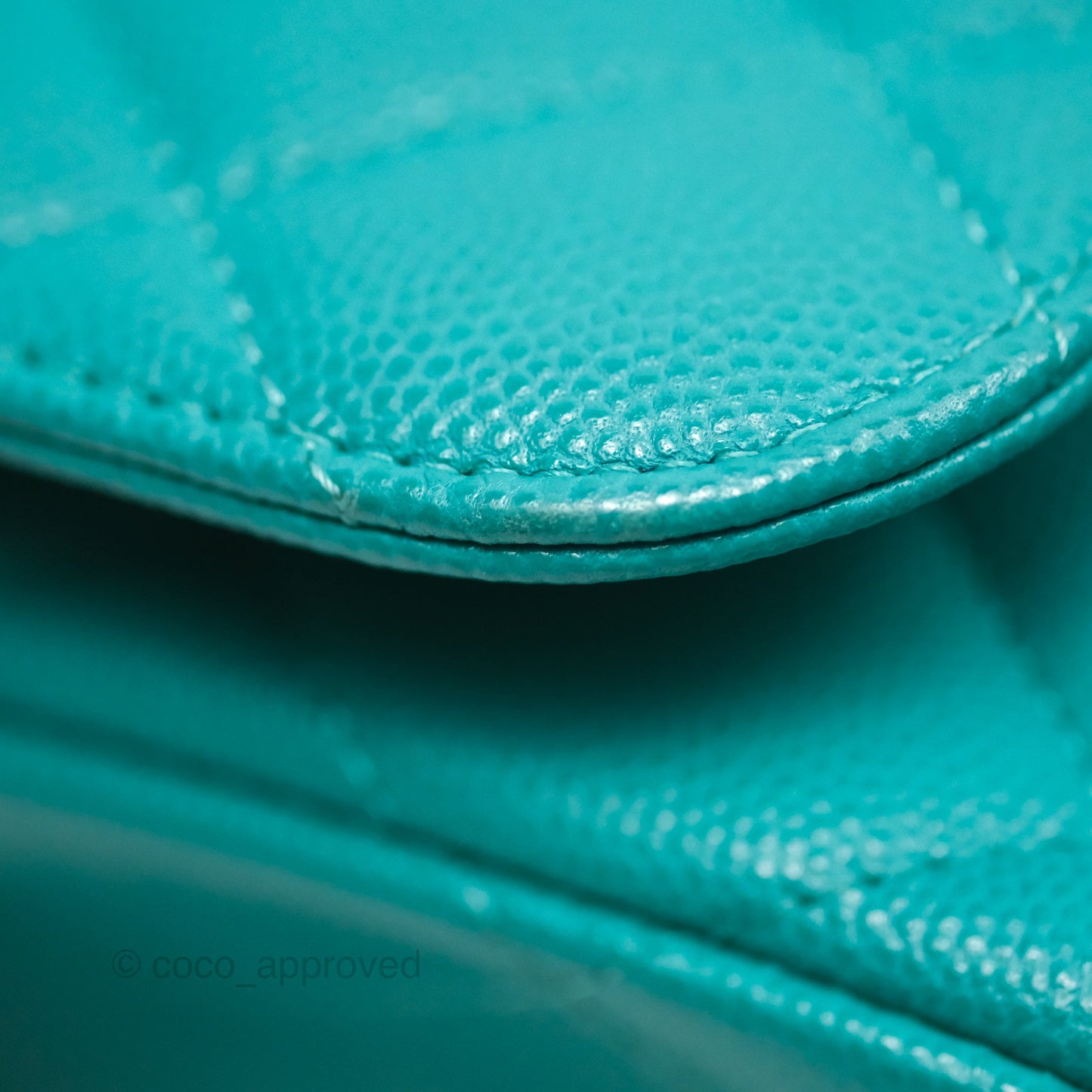 Chanel Jumbo Double Flap Turquoise Caviar Gold Hardware⁣⁣