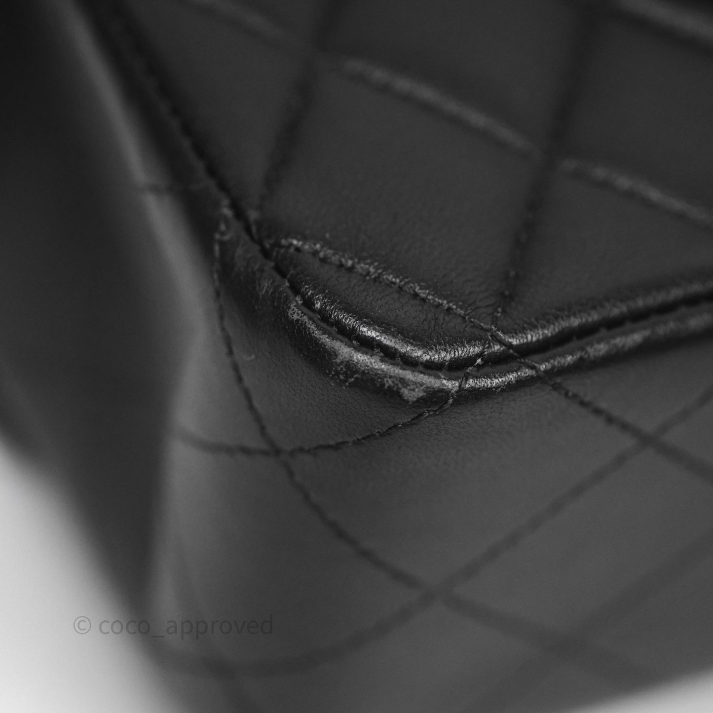 Chanel Classic M/L Medium Flap Quilted Black Lambskin Gold Hardware