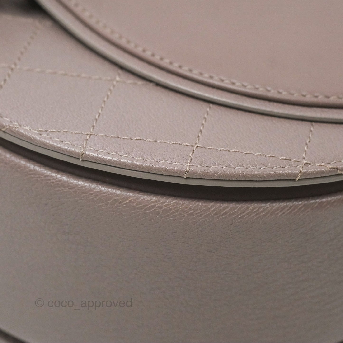 Chanel Coco Curve Flap Burnished Lilac Grey Calfskin Goatskin Antique Gold Hardware