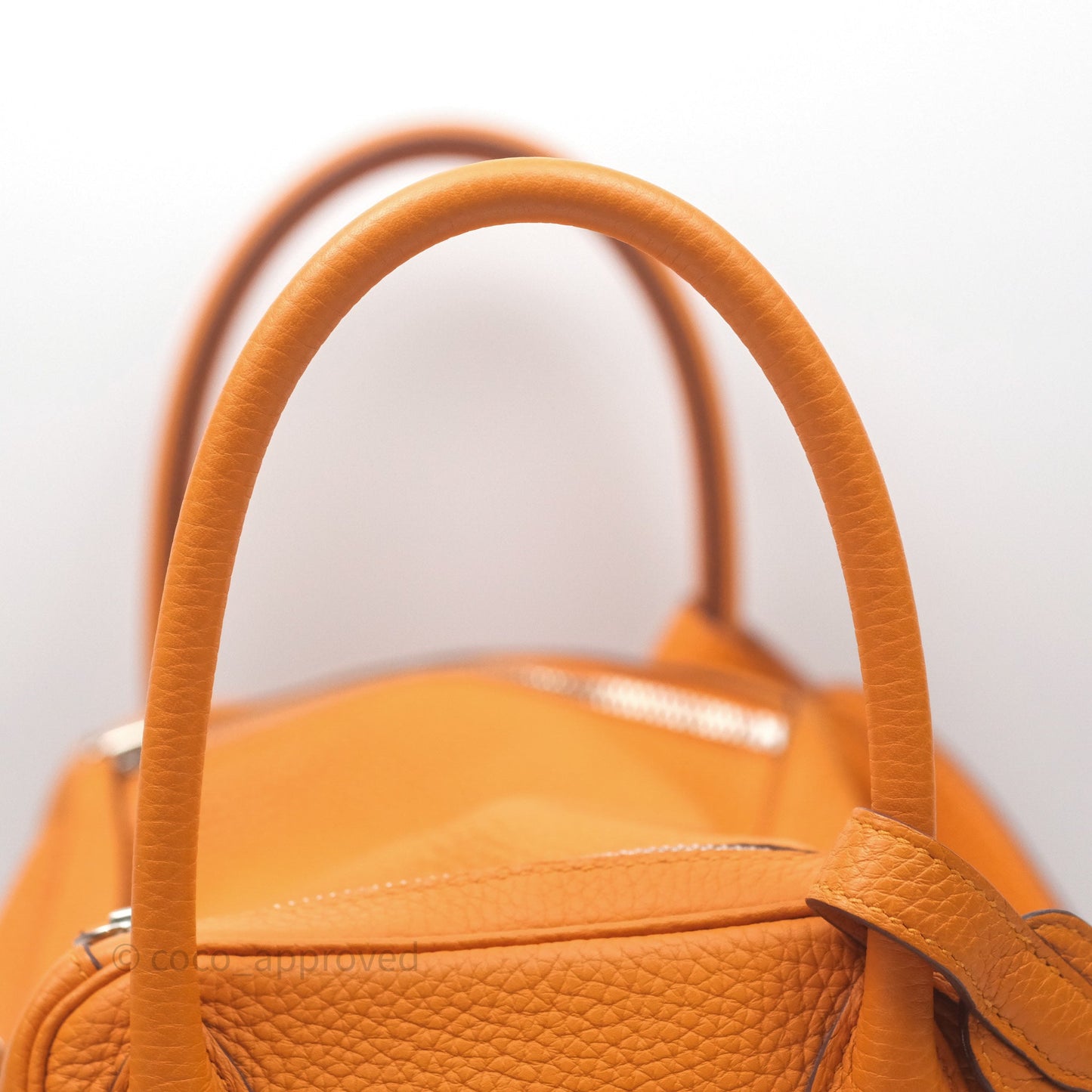 Hermès Lindy 30 Abricot I9 Clemence Palladium Hardware