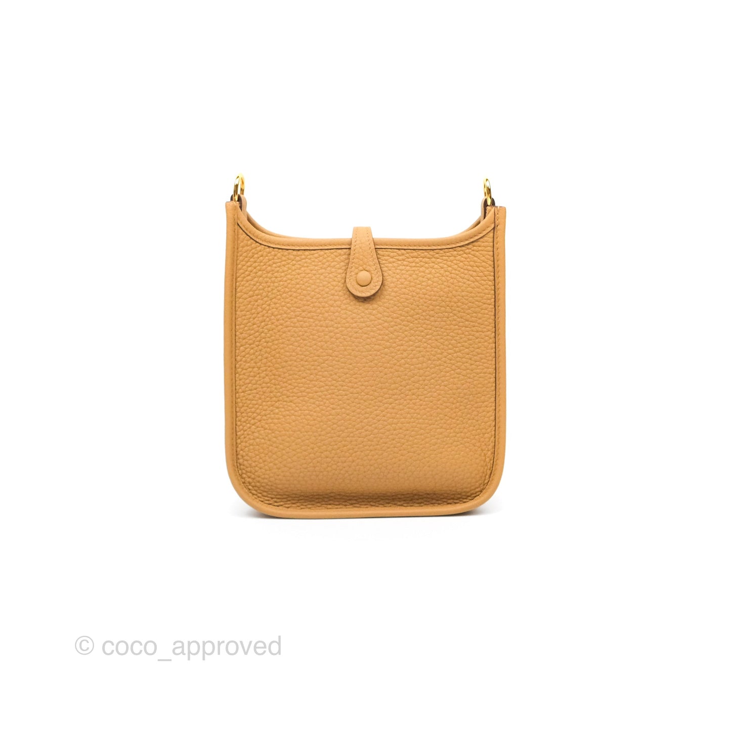Hermès Mini Evelyne 16 Biscuit 48 Taurillon Clemence Gold Hardware