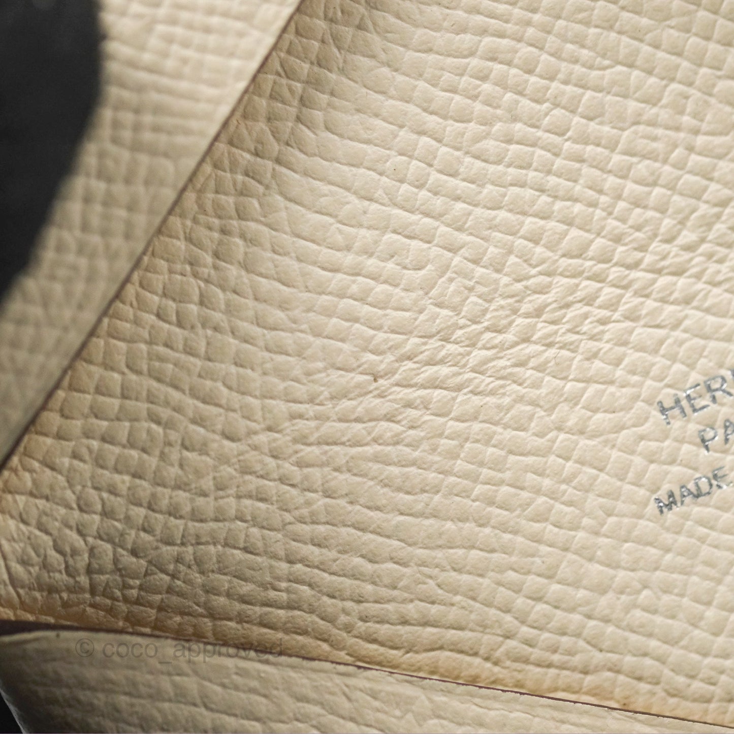 Hermès Calvi Card Holder Beton Epsom