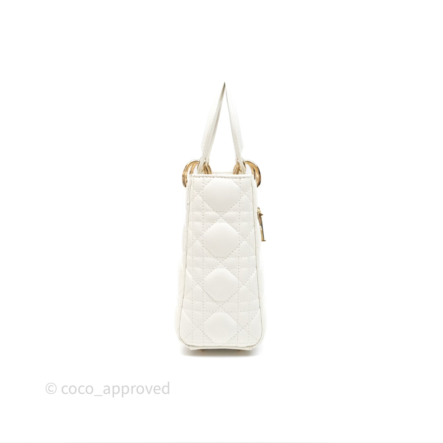 Christian Dior Small Lady Dior My ABCDior Bag Latte Cannage Lambskin