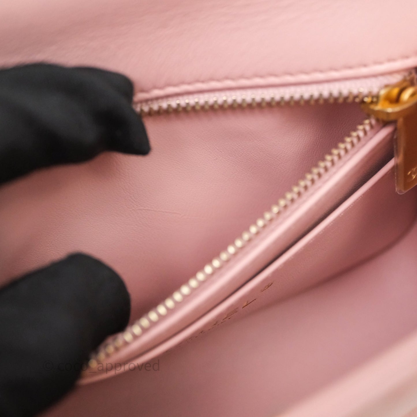 Chanel Quilted Mini Square Flap with Camellia Adjustable Chain Pink Clair Lambskin