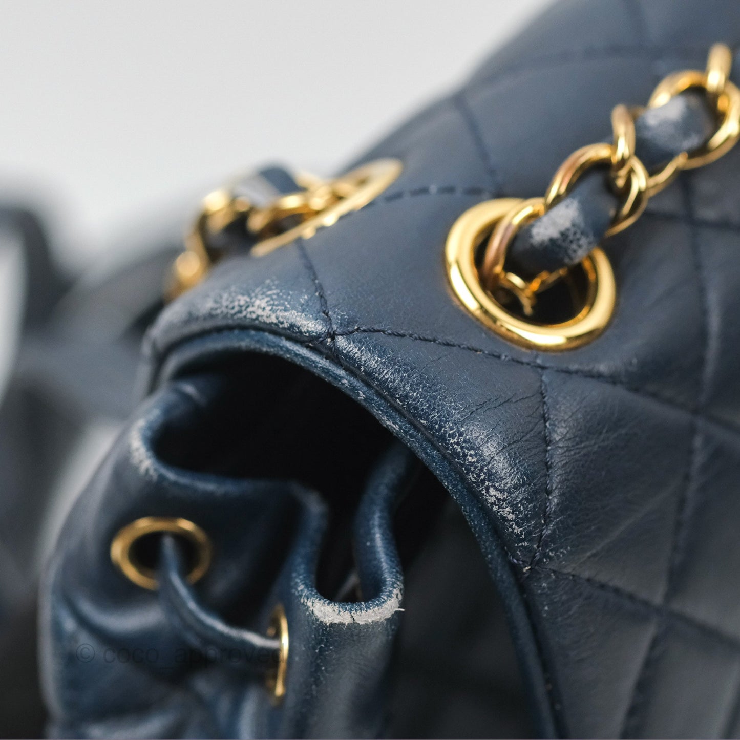 Chanel Mini Navy Calfskin Urban Spirit Backpack ⁣⁣⁣⁣⁣⁣⁣⁣⁣⁣⁣⁣⁣⁣Gold Hardware