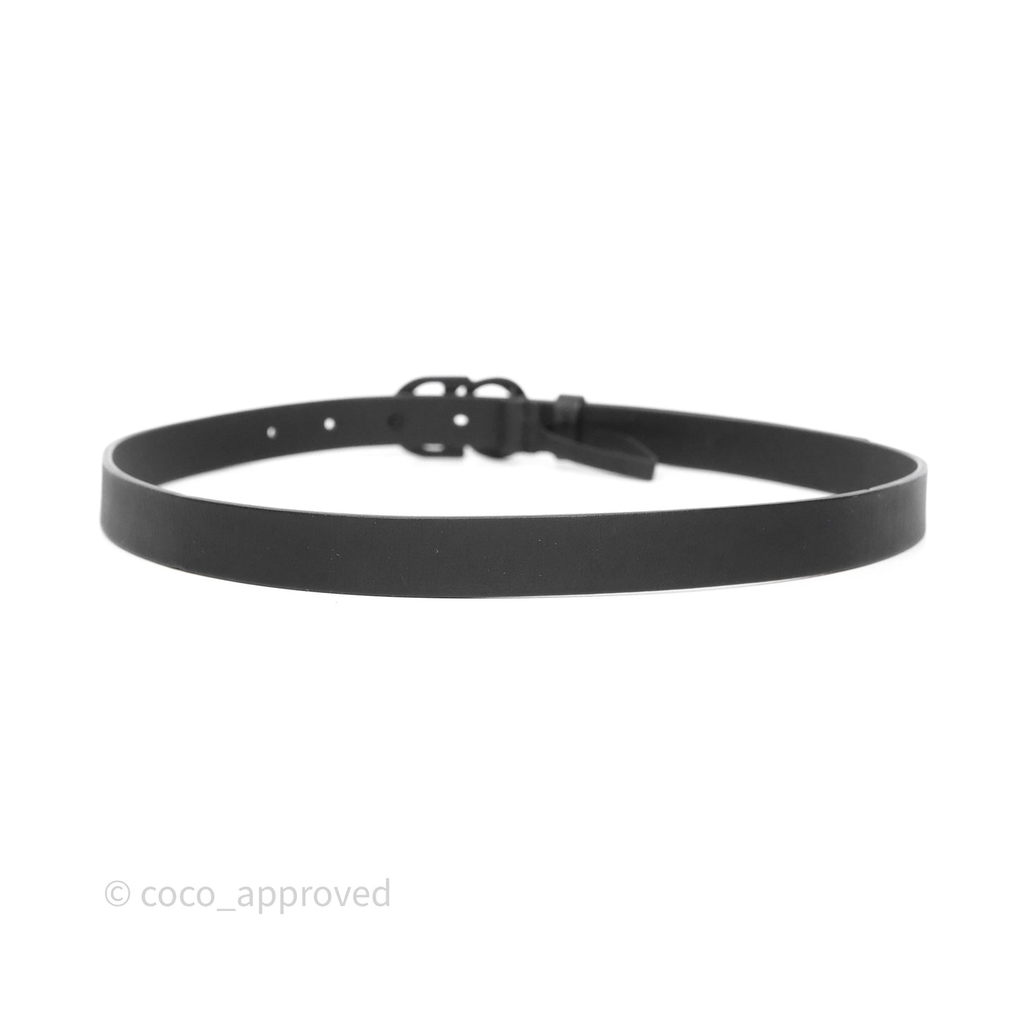 Christian Dior Saddle Belt 20mm Ultramatte So Black Calfskin Size 85