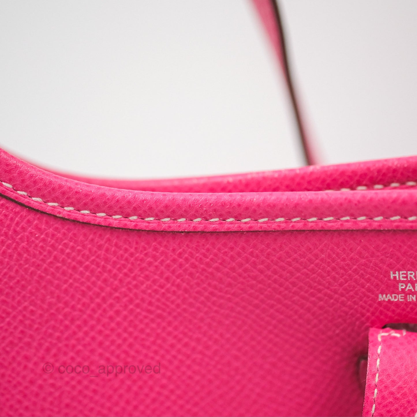 Hermès Mini Evelyne 16 Hot Pink Epsom Palladium Hardware