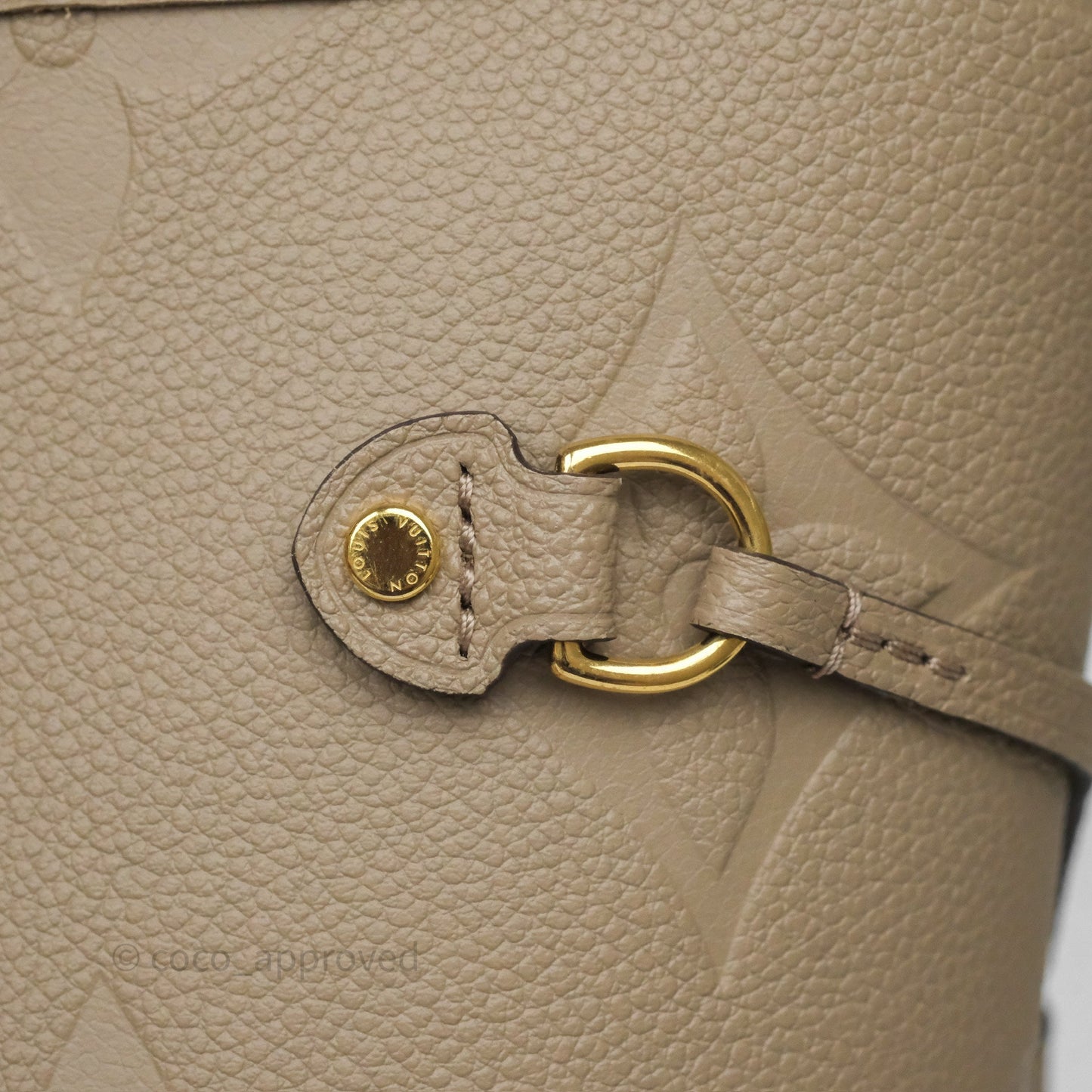 Louis Vuitton Neverfull MM Monogram Empreinte Leather Tourterelle
