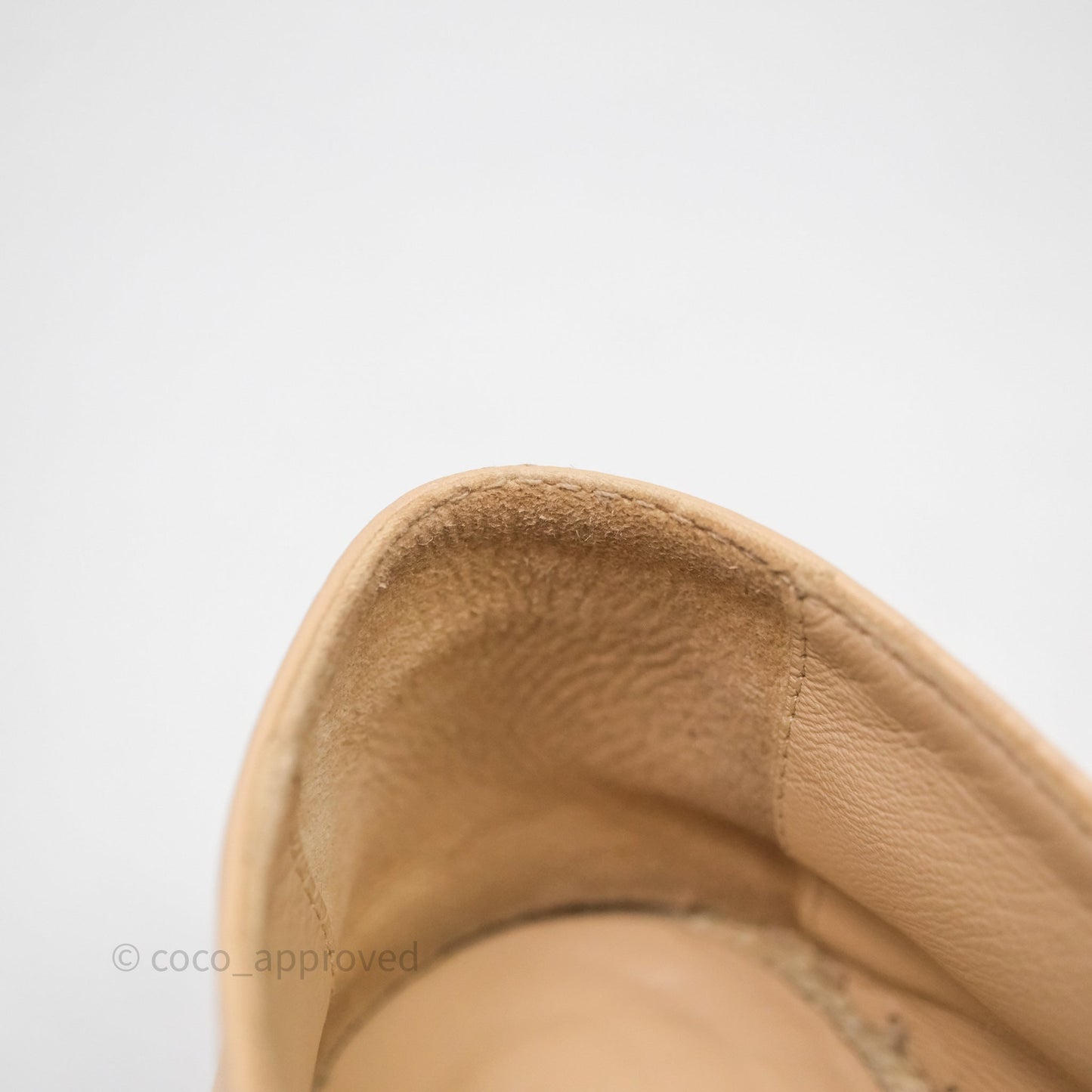 Chanel CC Espadrilles Beige Black Lambskin Size 37
