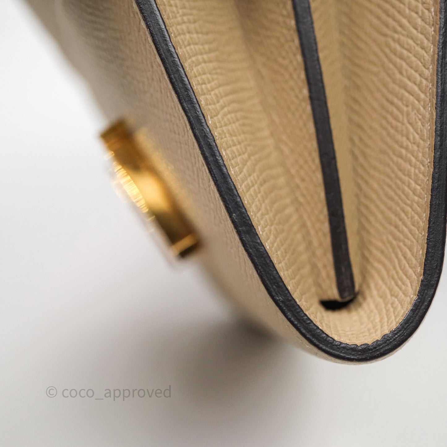 Hermès Constance Short Wallet Trench Epsom Gold Hardware