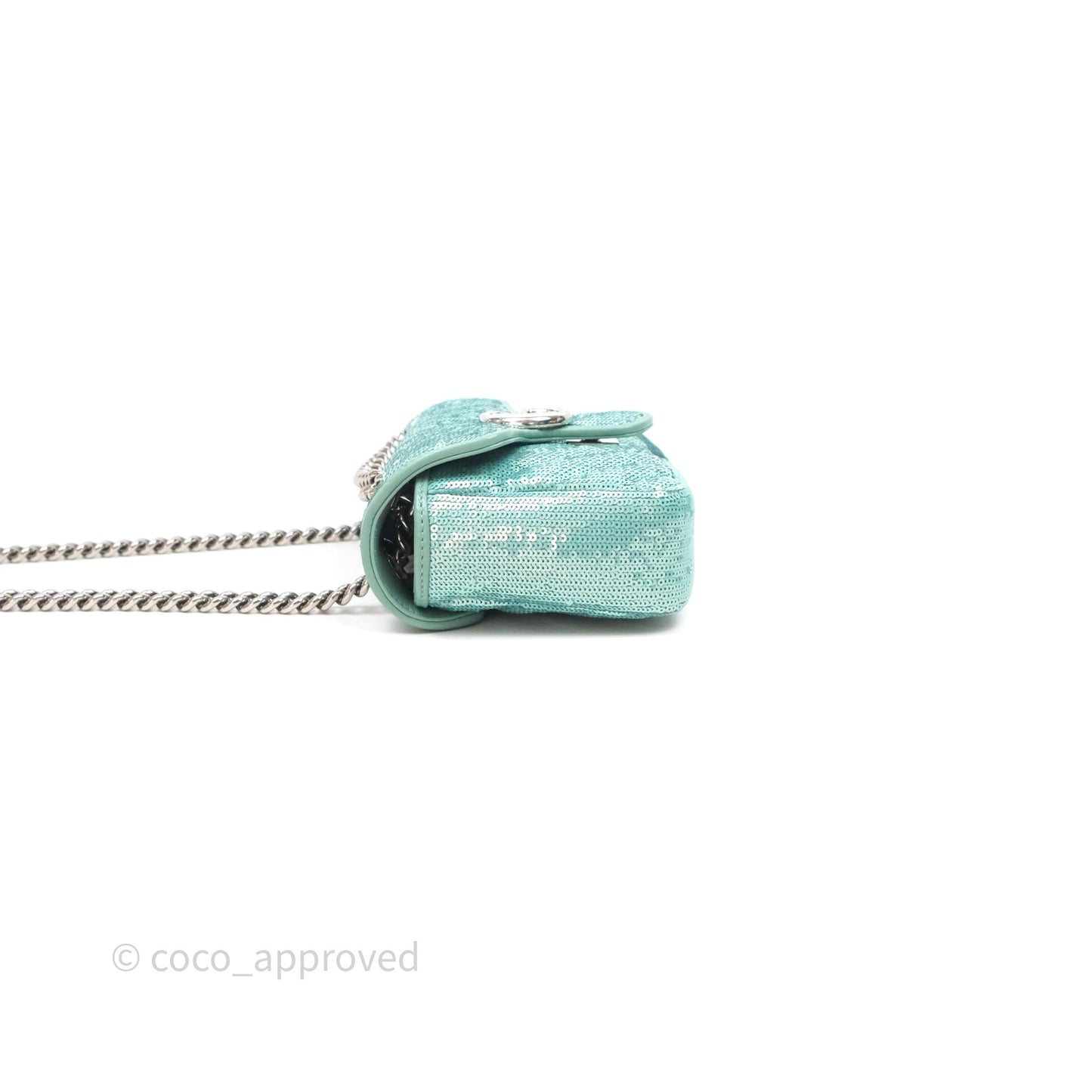 Gucci Mini Marmont Small Sequin Silver Hardware