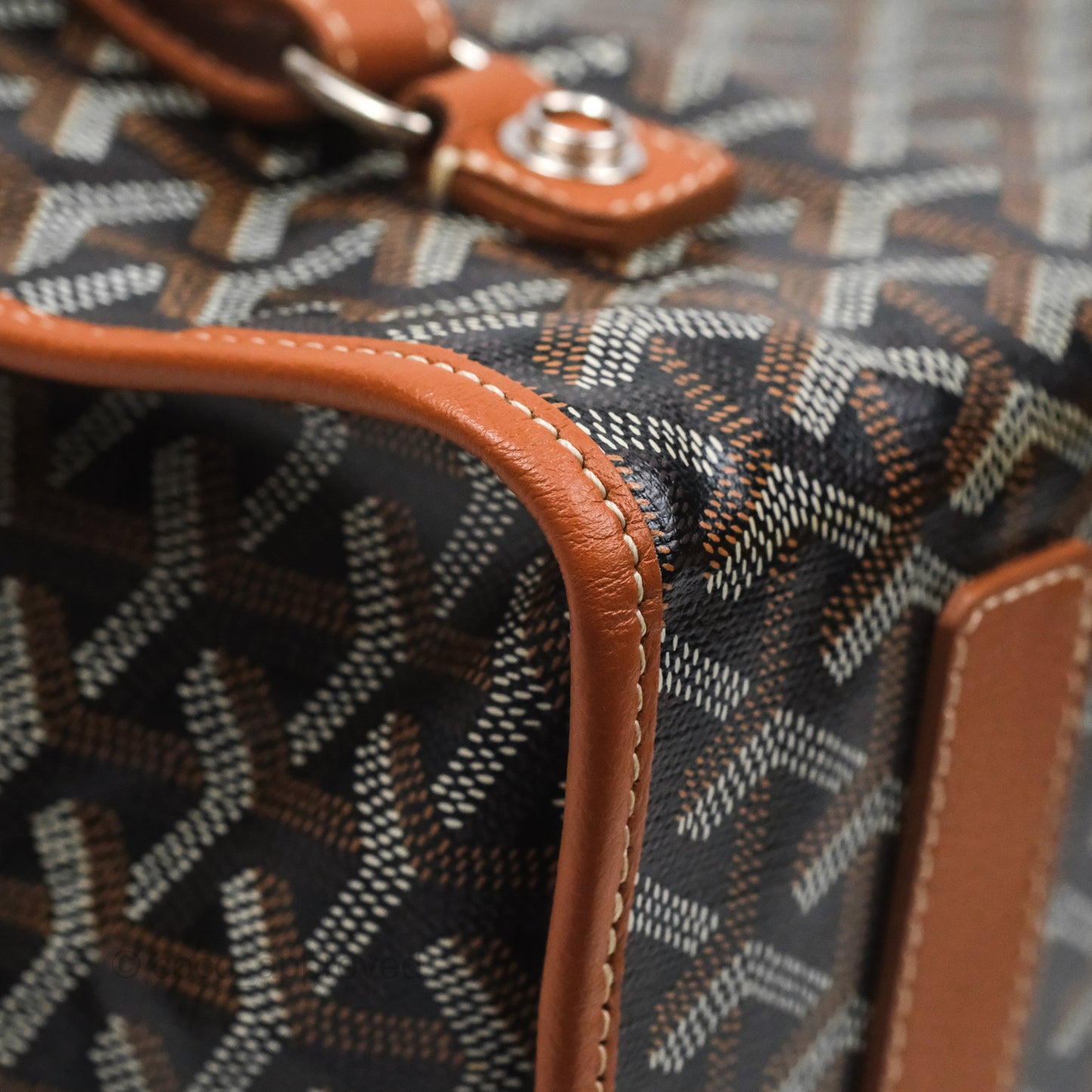 Goyard Saint Léger Backpack Black/ Tan