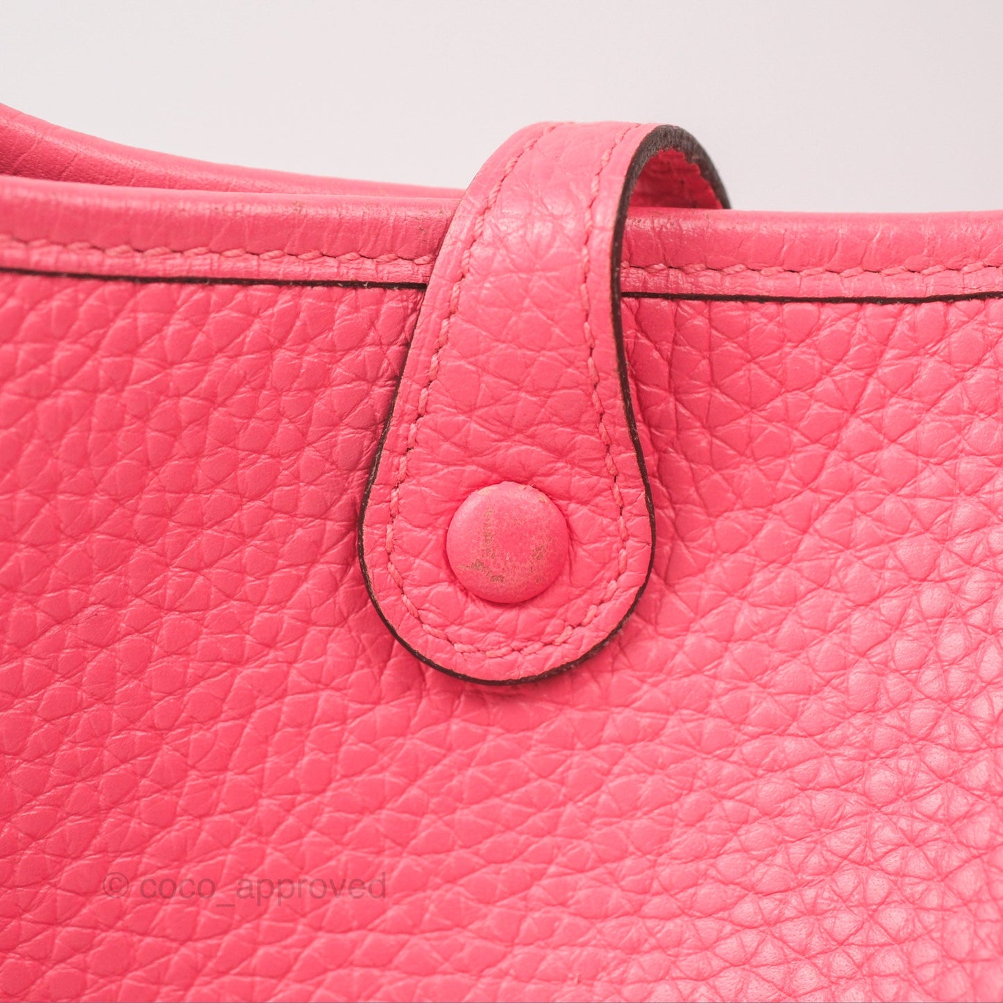 Hermès Mini Evelyne 16 Rose Azalee Clemence Palladium Hardware