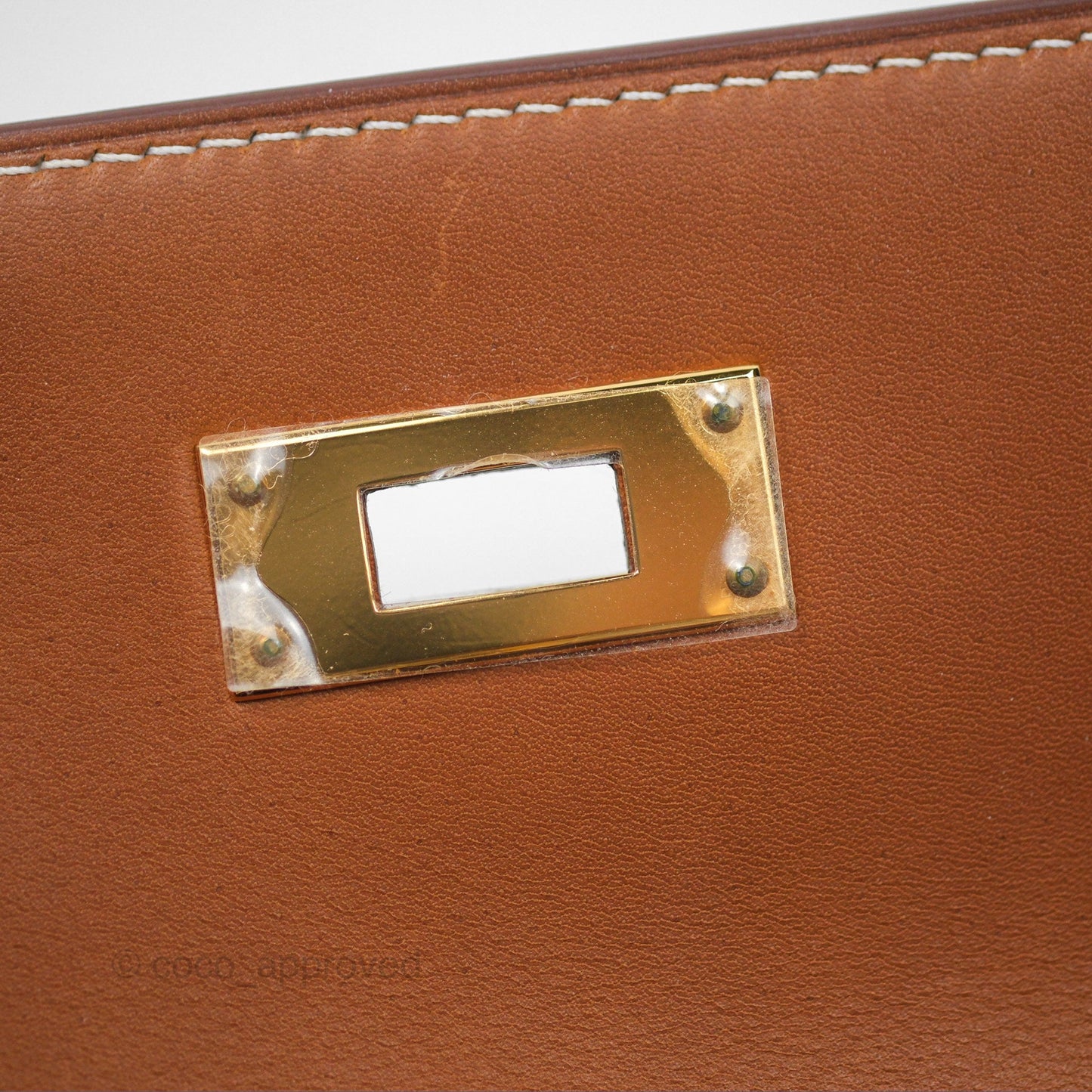 Hermès Kelly Depeches 25 Pouch Ecru-beige 14 Toile H/ Fauve 34 Barenia Gold Hardware