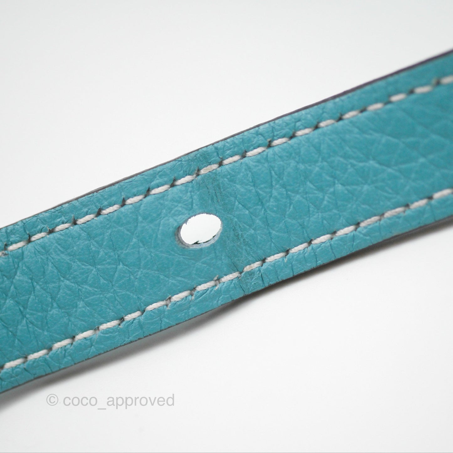 Hermès Halzan 31 Bleu Saint Cyr 3Z Clemence Palladium Hardware