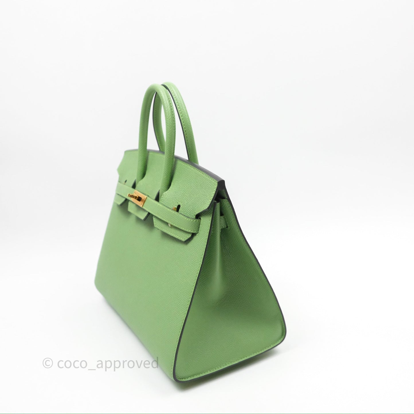 Hermès Birkin 25 Sellier Vert Criquet 3I Epsom Gold Hardware