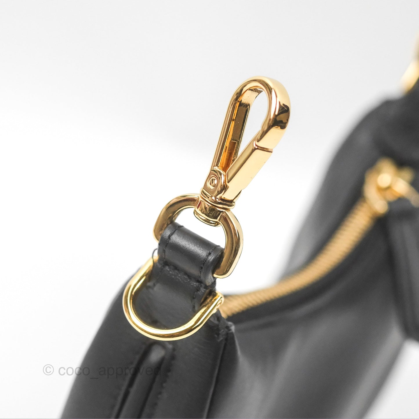 Fendi Nano Fendigraphy Hobo Bag Black Gold Hardware