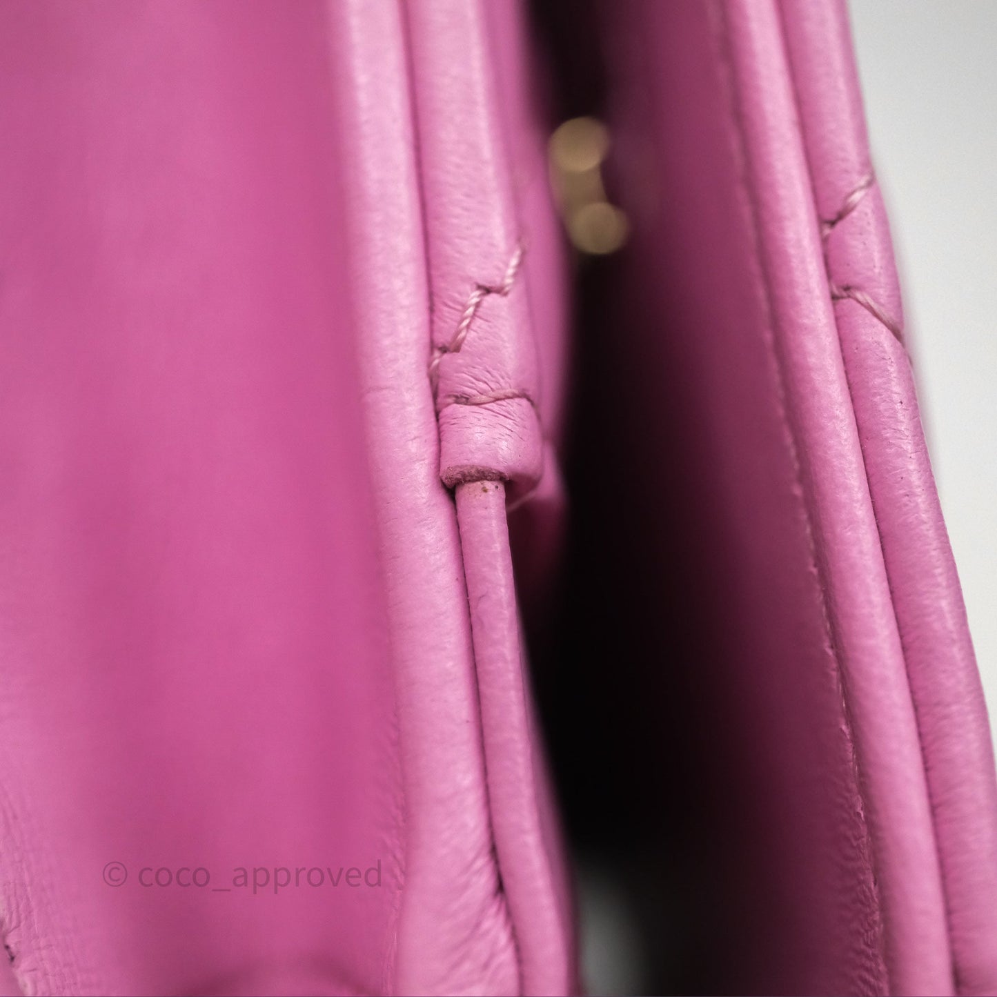 Chanel CC Chain Wallet On Chain WOC Pink Lambskin Aged Gold Hardware