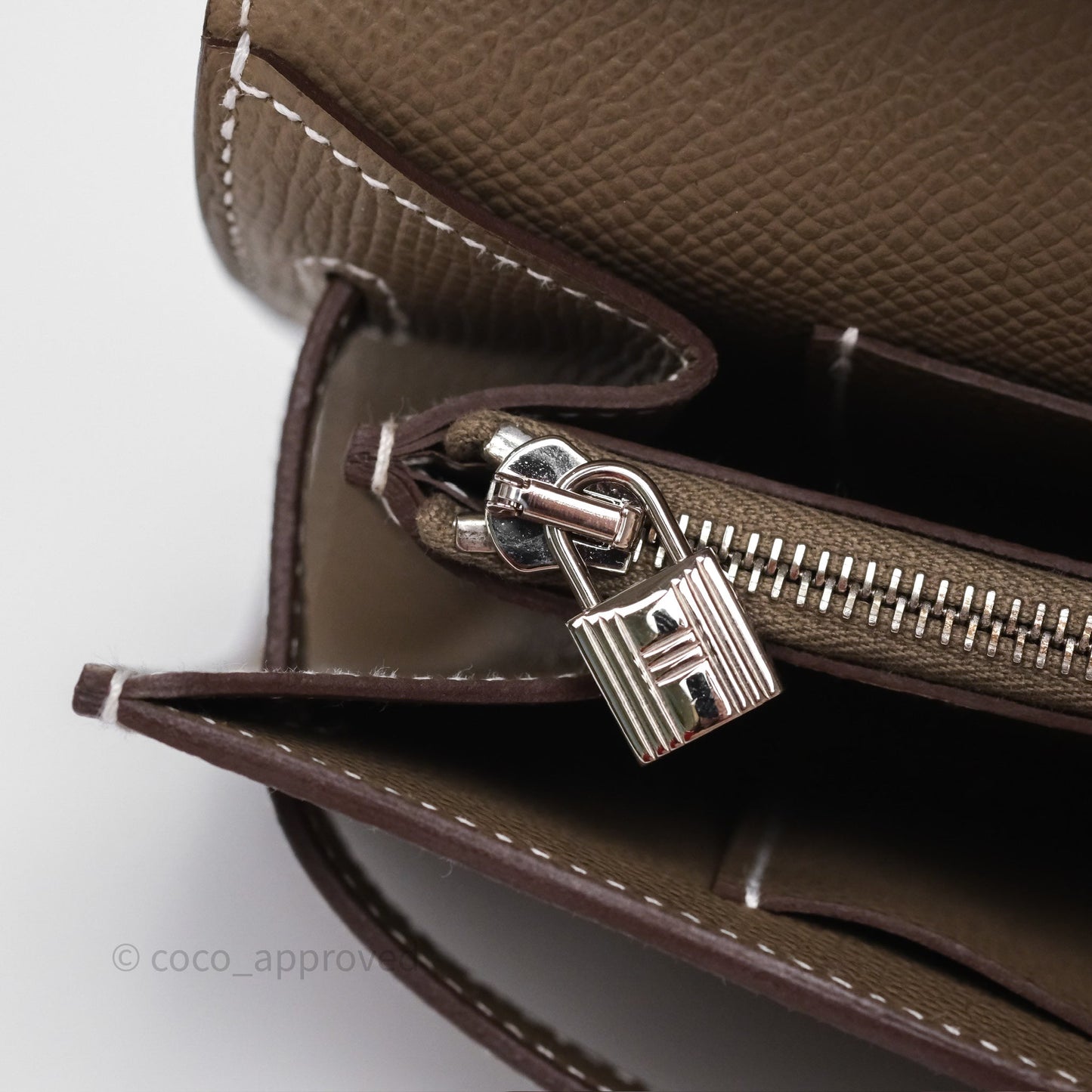 Hermès Kelly To Go Wallet Etoupe 18 Epsom Palladium Hardware