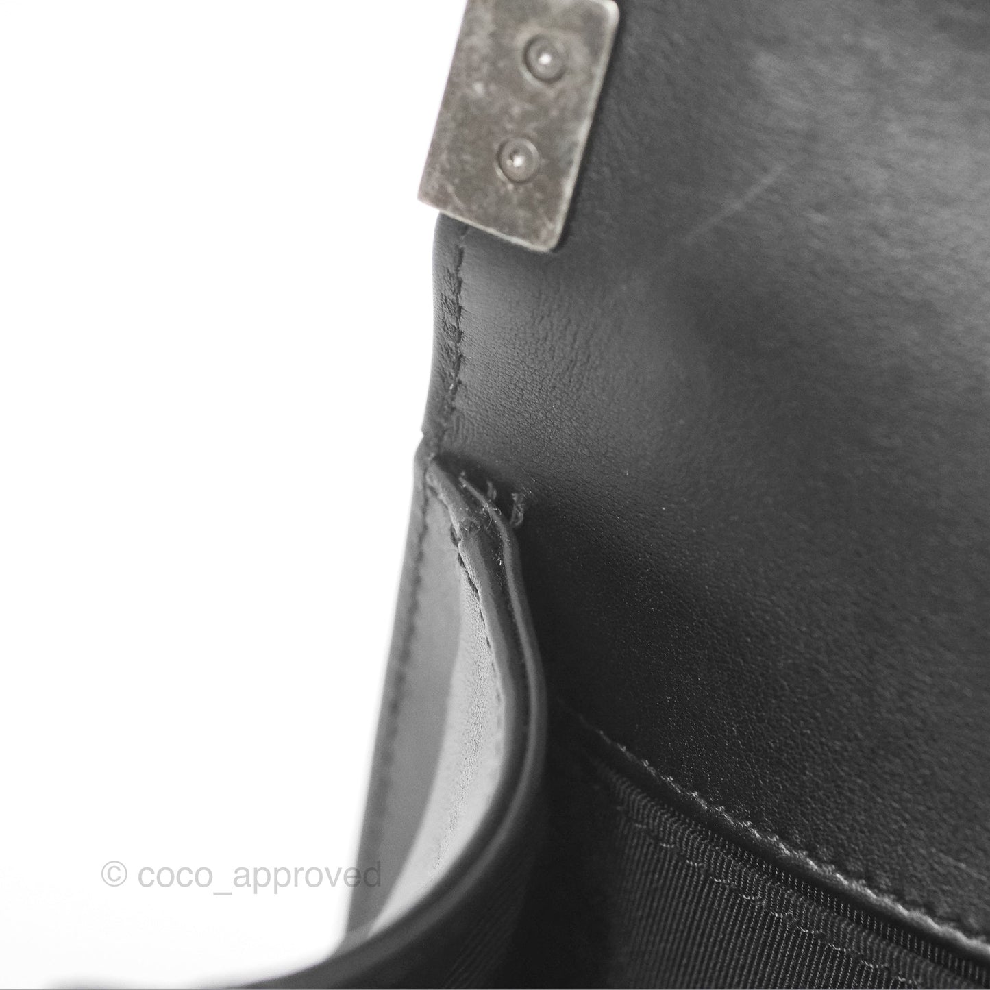 Chanel Medium Boy Quilted Black Calfskin Ruthenium Hardware